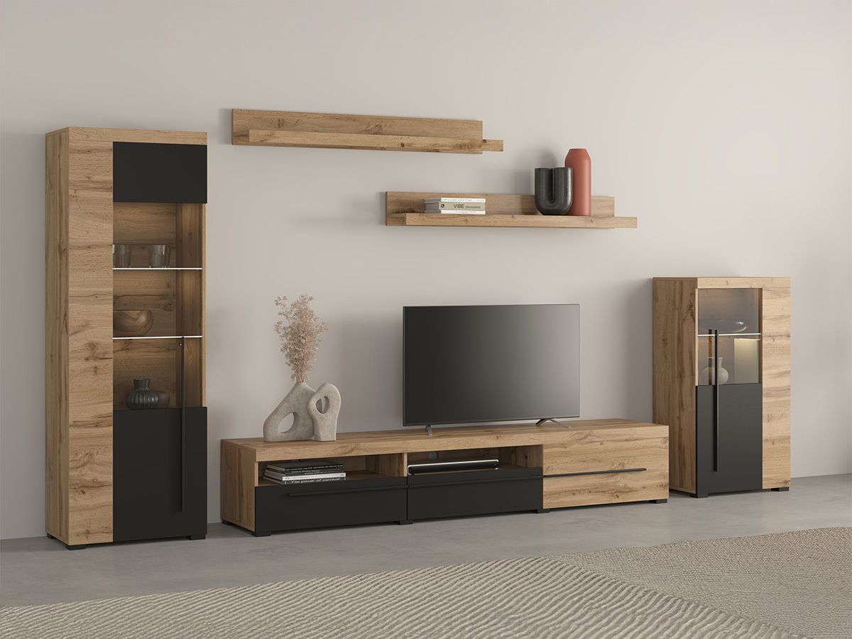 Stofusett Sorciro 103 (Svartur + Wotan-eik)