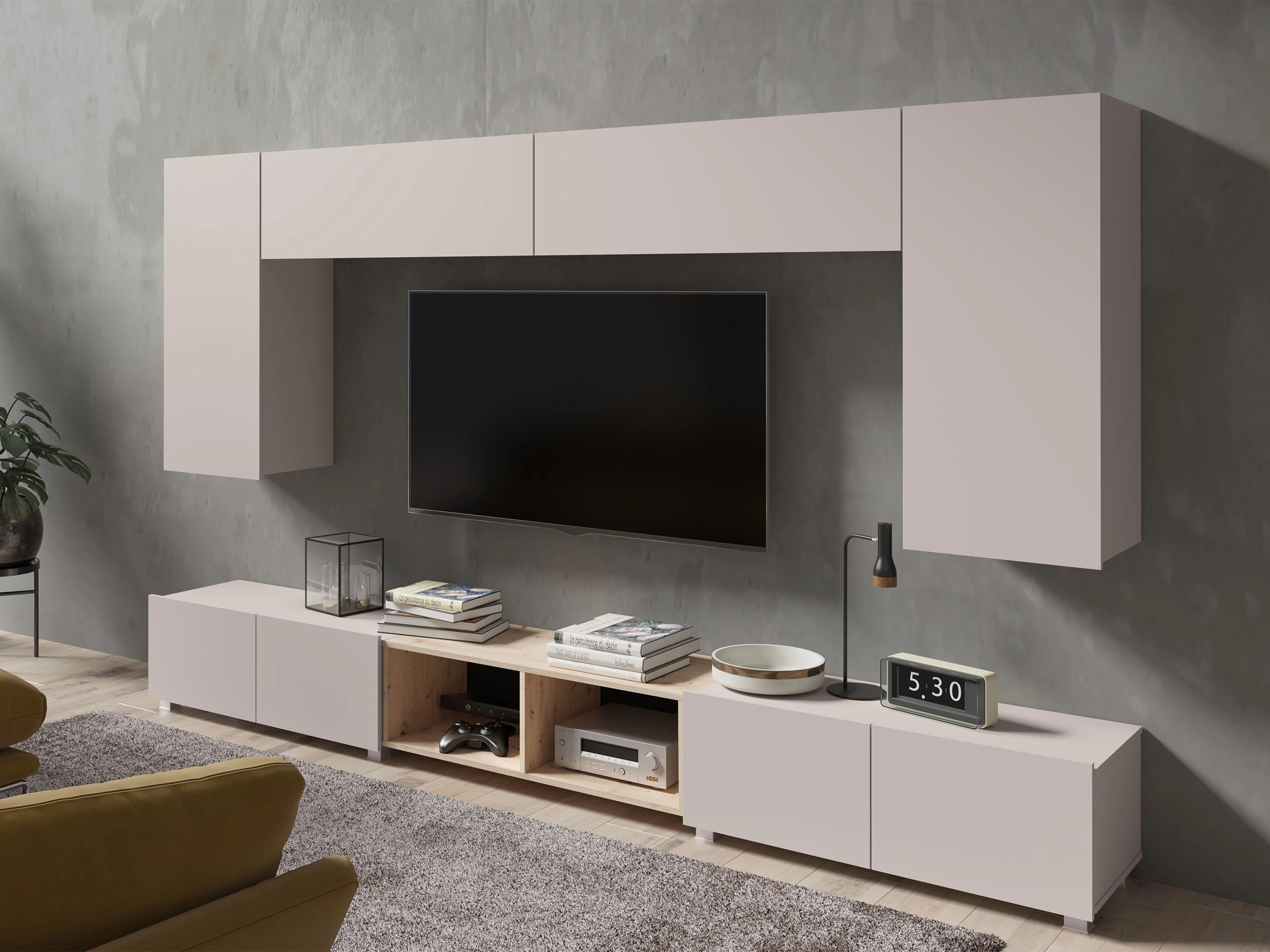 Stofusett Remus XXIII (Kasmír + Artisan-eik)
