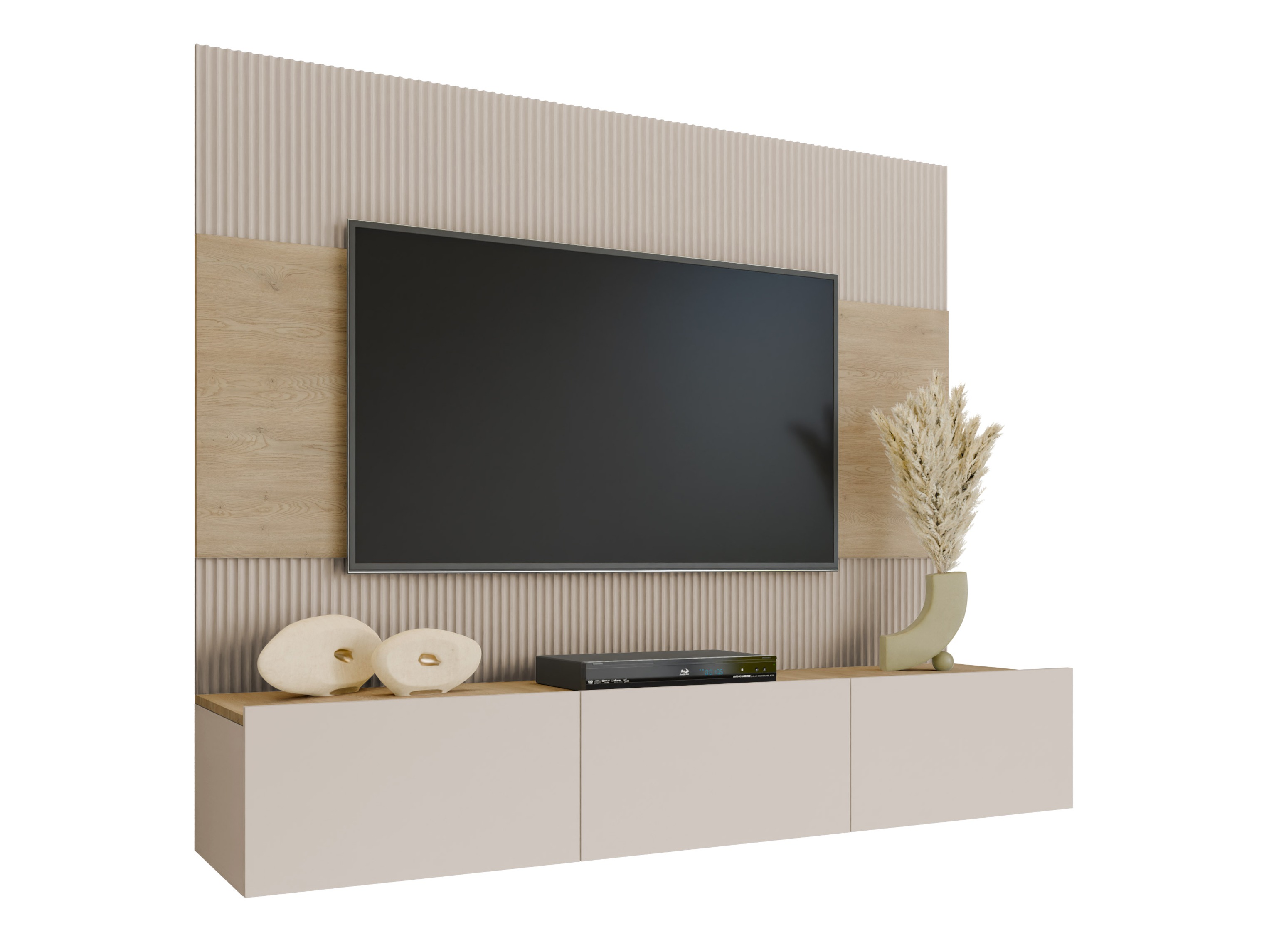 Stofusett Comfivo Salix (Beige + Cremona eik)