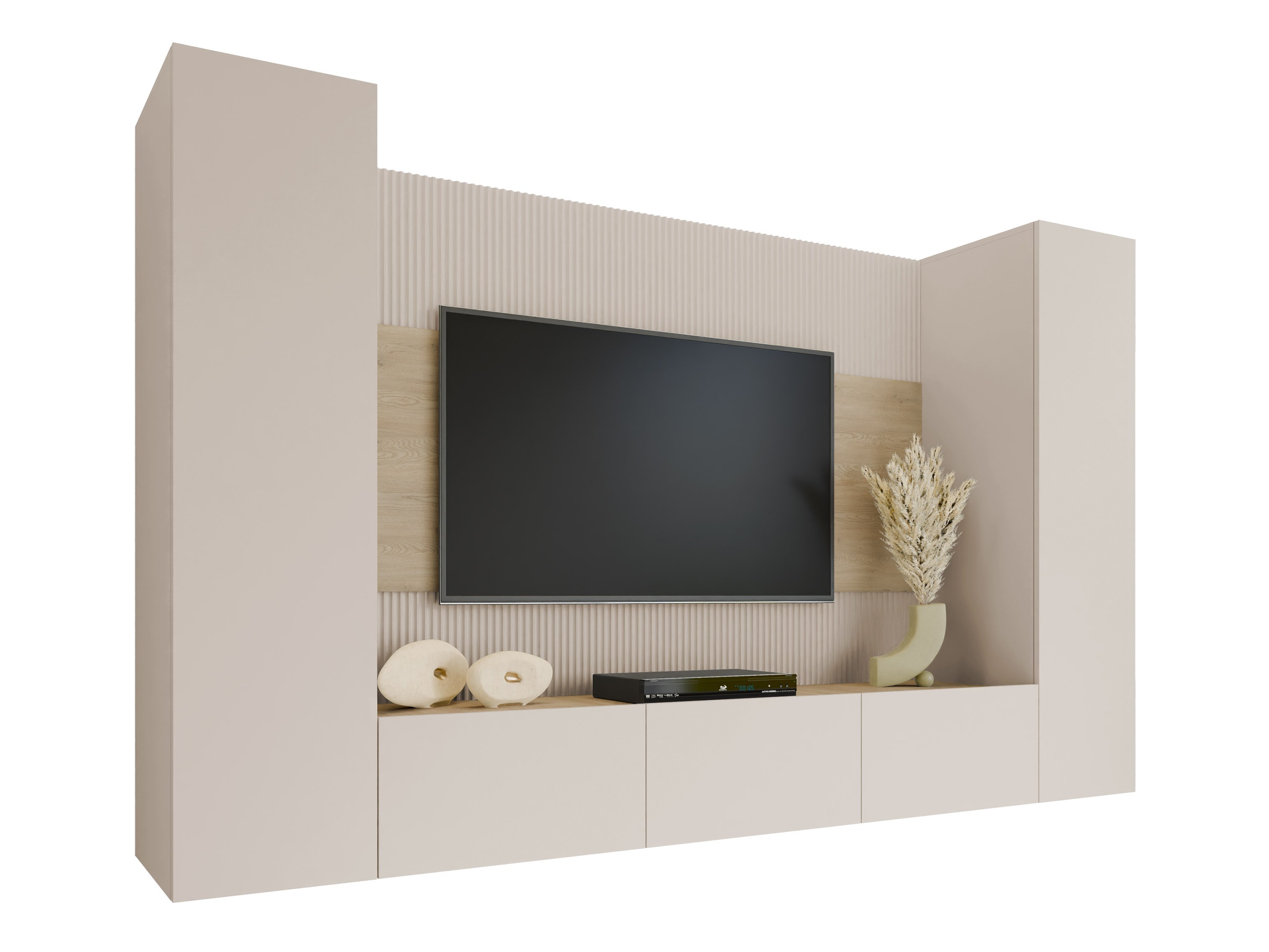 Stofusett Comfivo Salix V (Beige + Cremona eik)