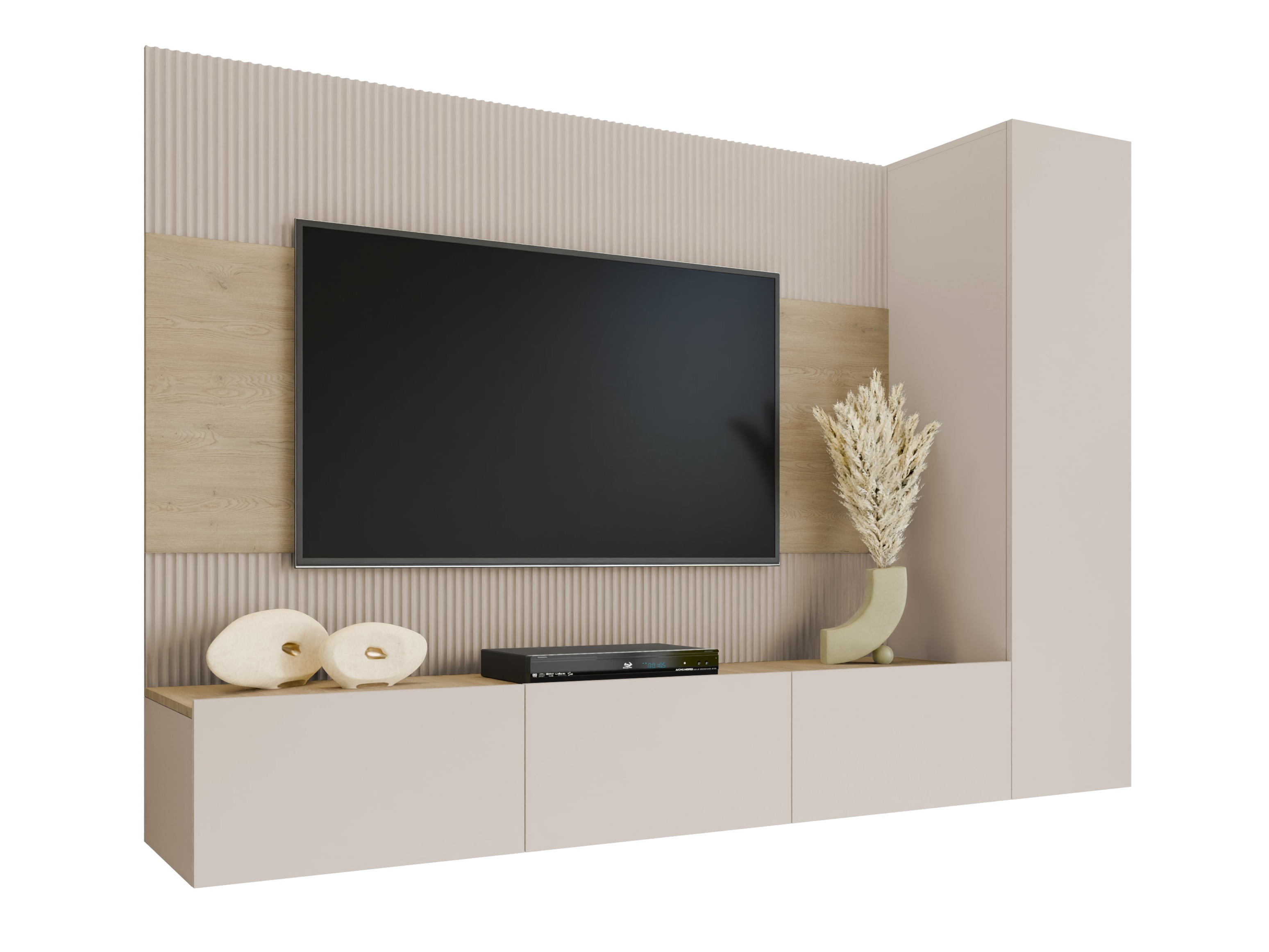 Stofusett Comfivo Salix VI (Beige + Cremona eik)