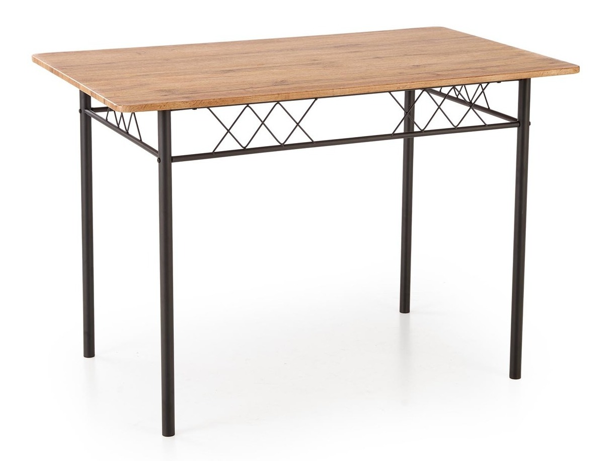 Borðstofusett Houston 1251 (Eik + Svartur)