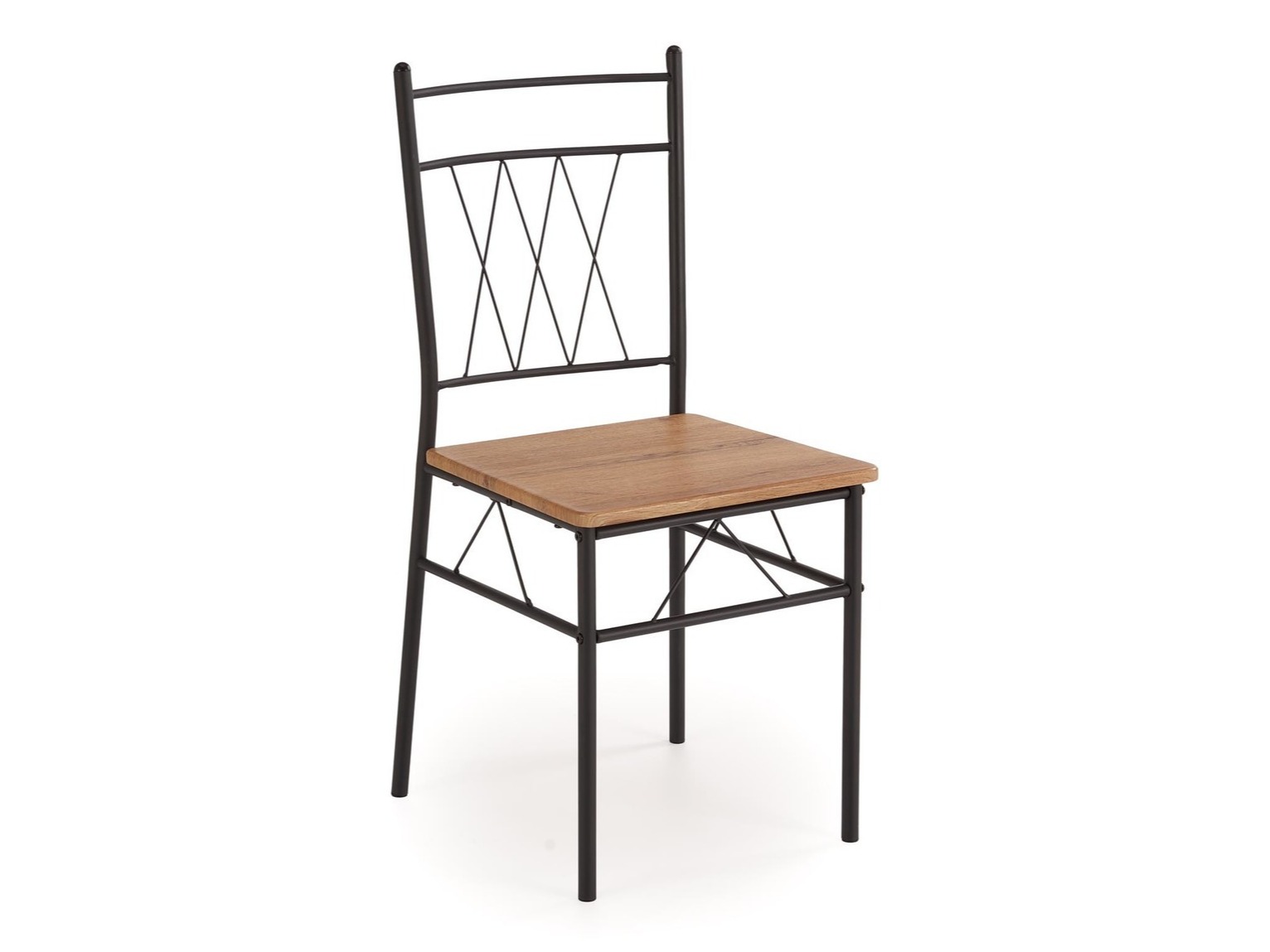 Borðstofusett Houston 1251 (Eik + Svartur)