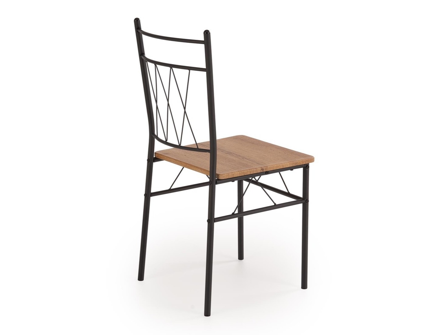 Borðstofusett Houston 1251 (Eik + Svartur)