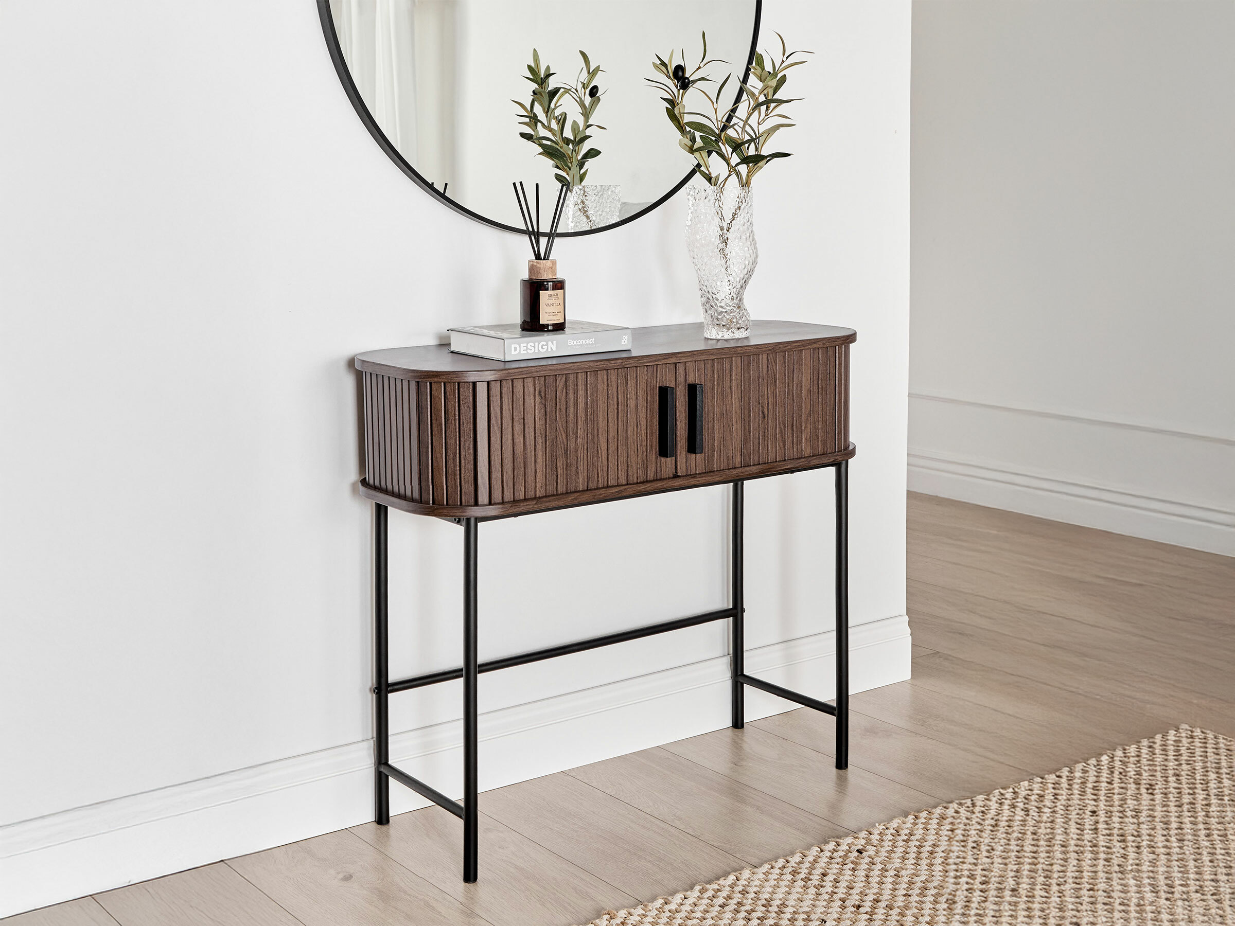 Console borð Fencalu 112 (Dökkbrúnn)