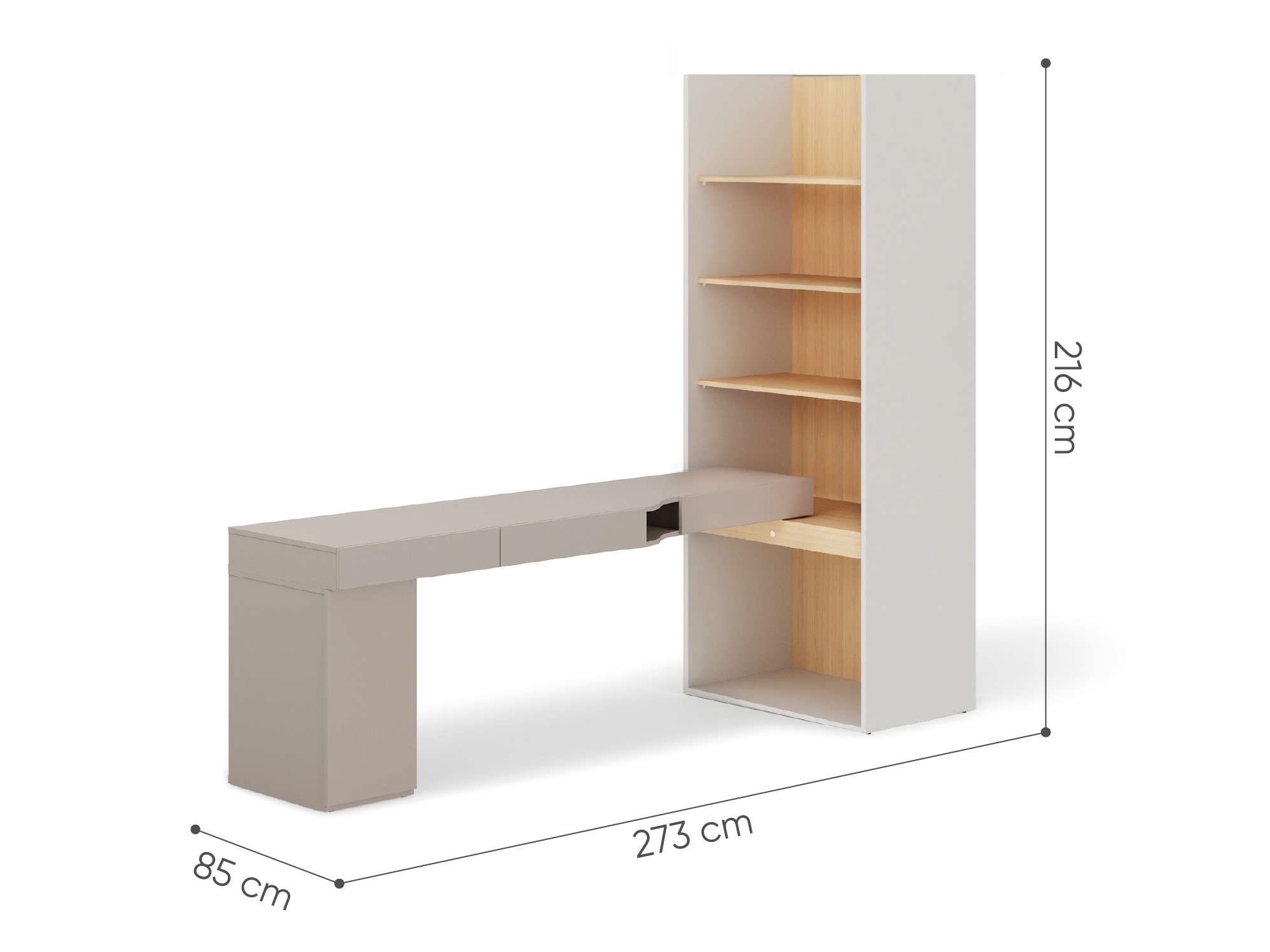 Heimaskrifstofusett Evareve 119 (Vinstri)