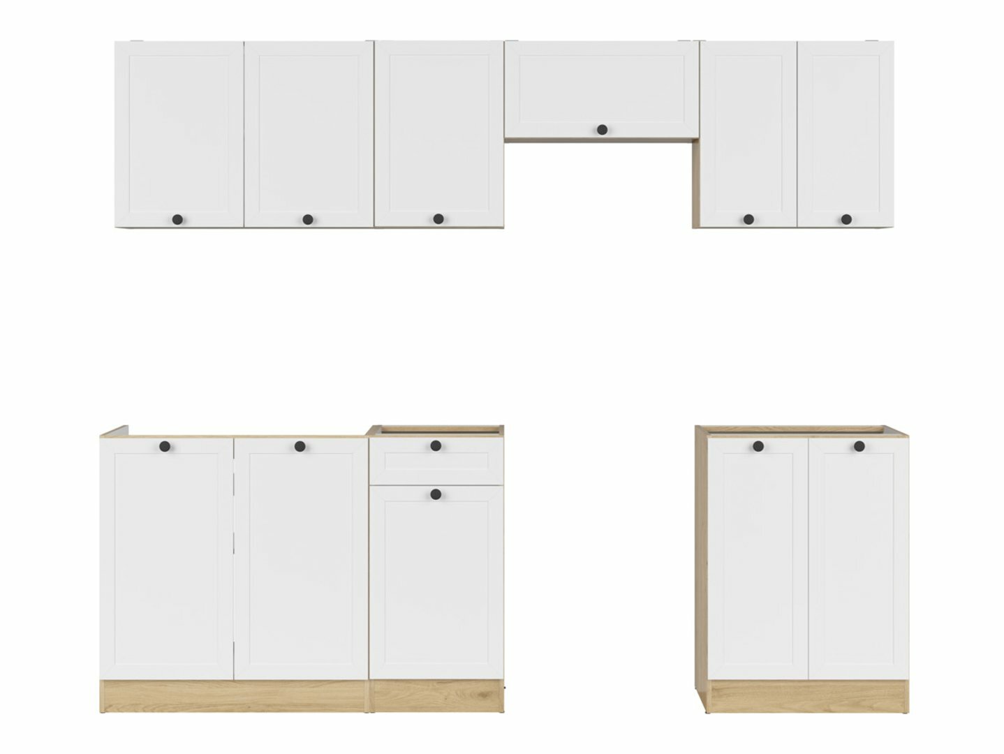Eldhúsinnrétting úr einingum Classic White Oak 118