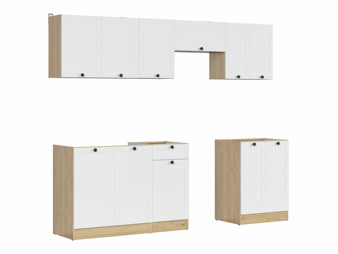 Eldhúsinnrétting úr einingum Classic White Oak 118