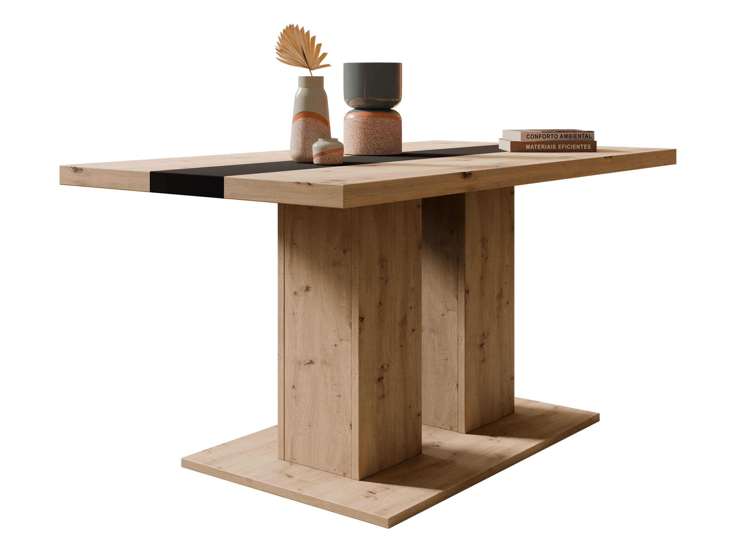 Sófaborð Tucson 147 (Artisan-eik + Svartur)