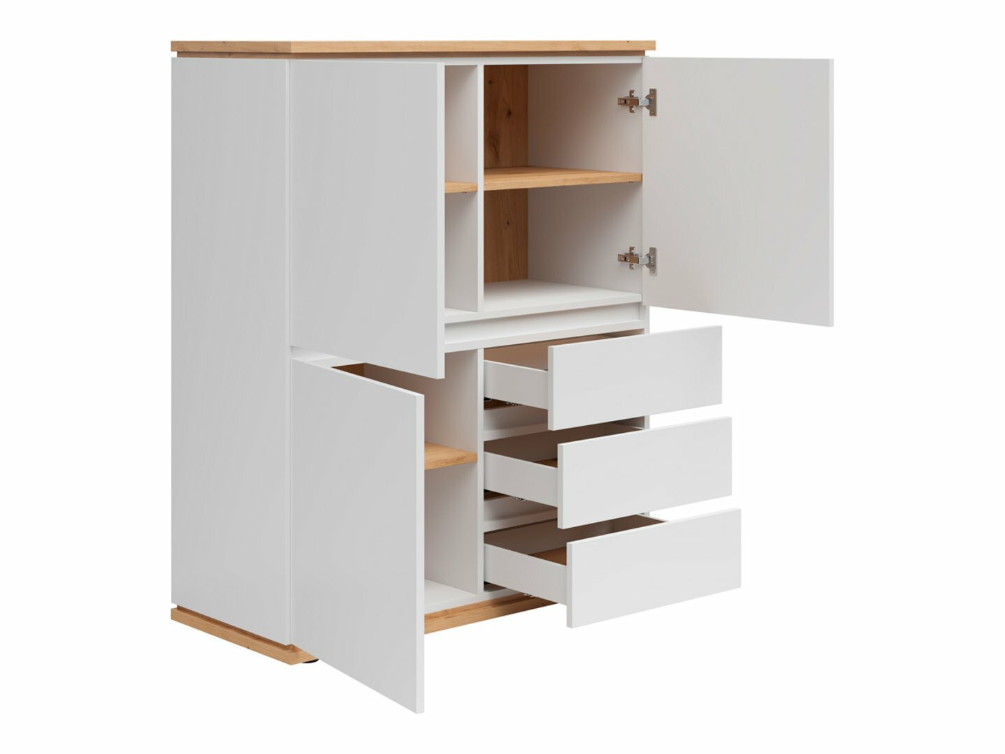 Kommóða Cirfelo 115 (Hvítur + Artisan-eik)