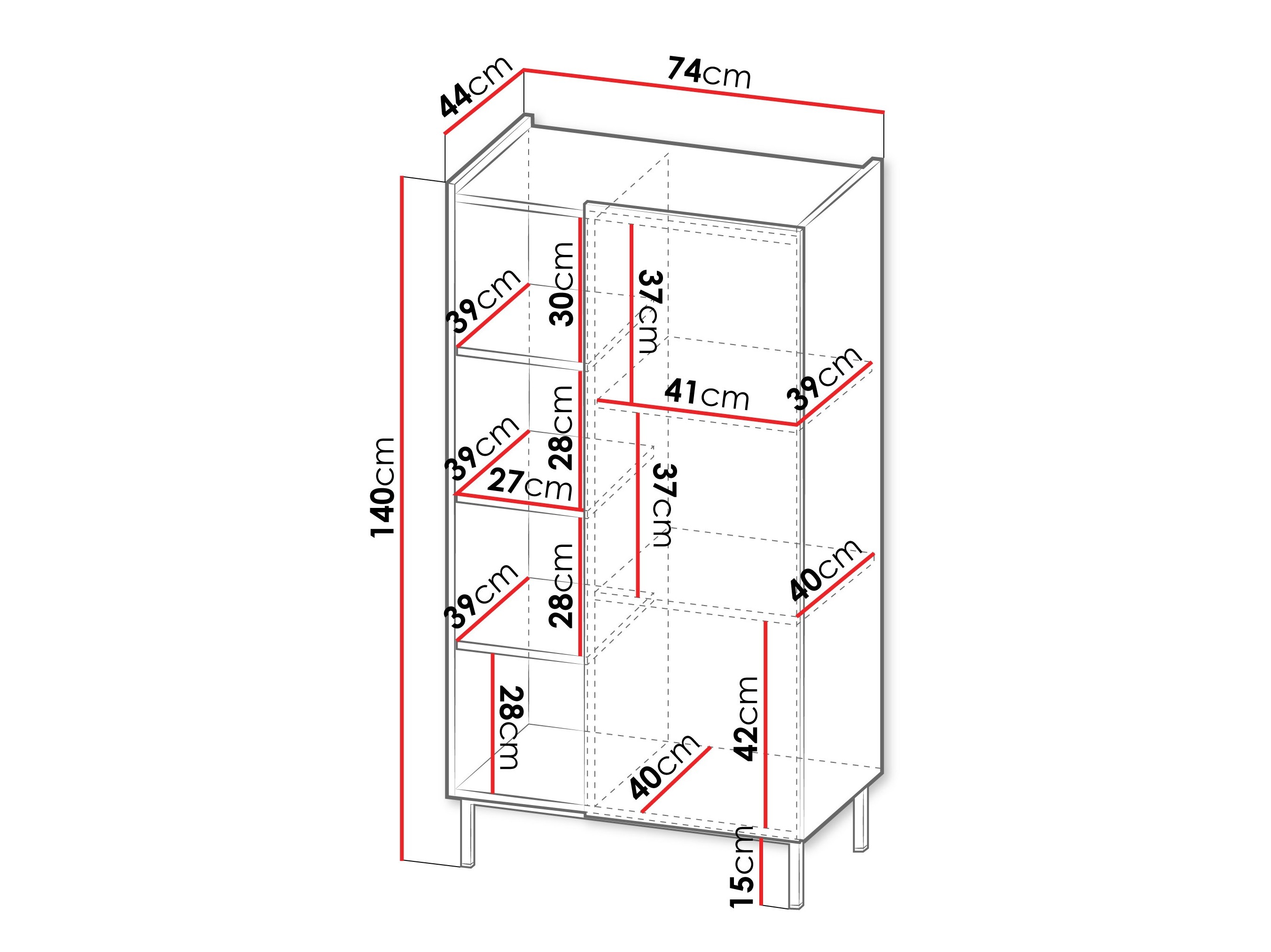 Bókahilla Veldome 101 (Kasmír + Eik)