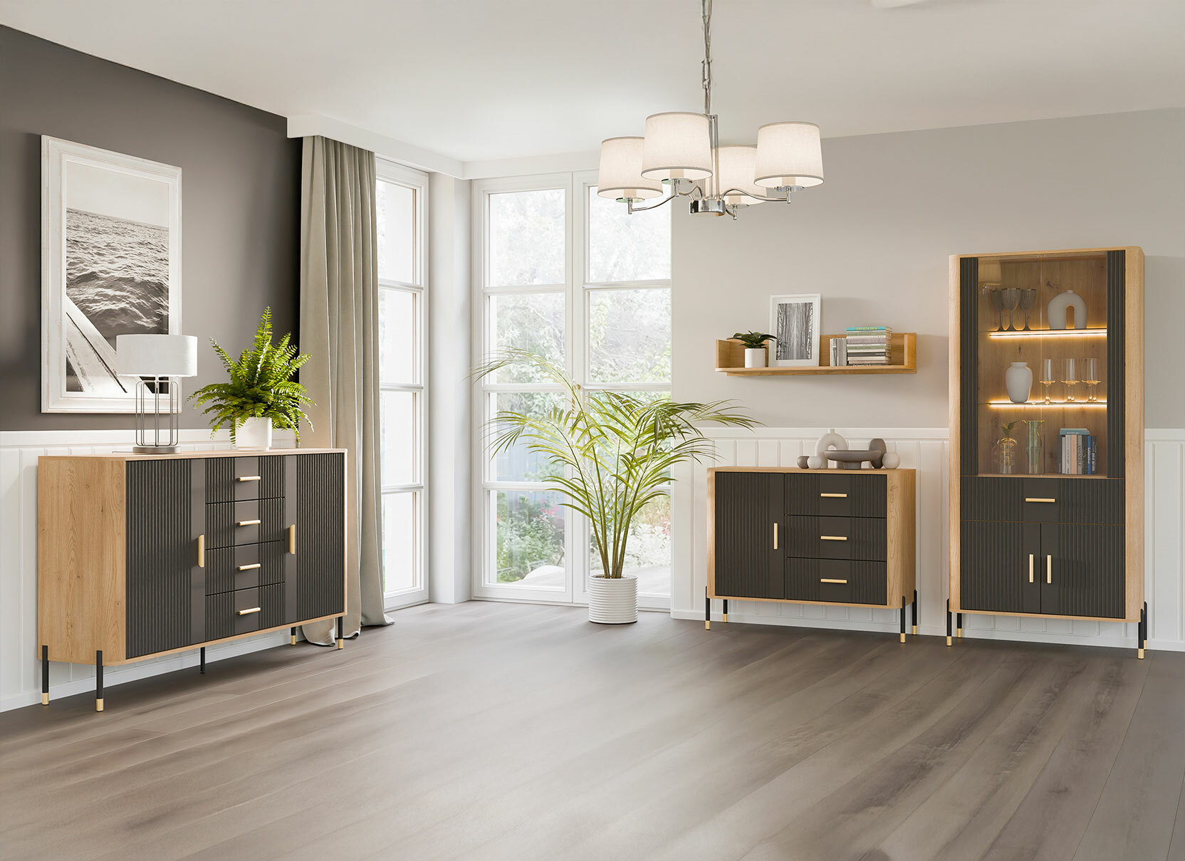 Kommóða Flosora 107 (Antrasít)