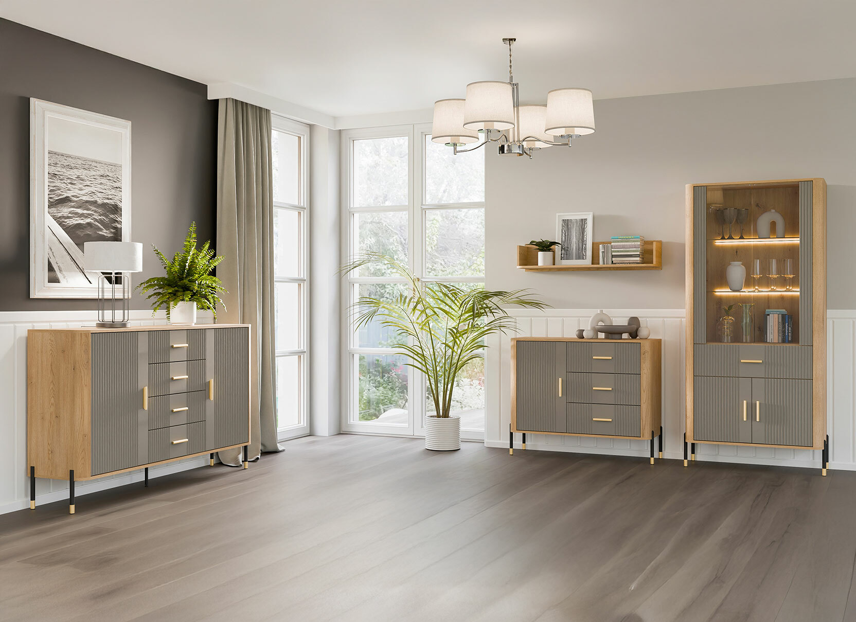 Kommóða Flosora 107 (Grár)