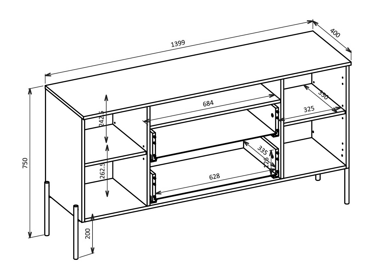 Stofusett Levtenu 118 (Eik)