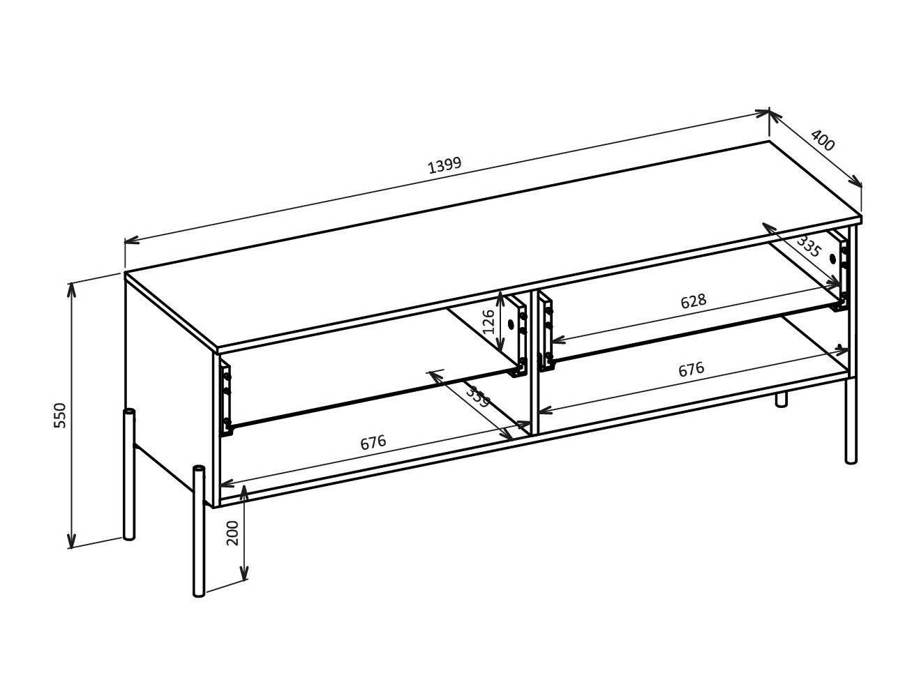 Stofusett Levtenu 118 (Eik)