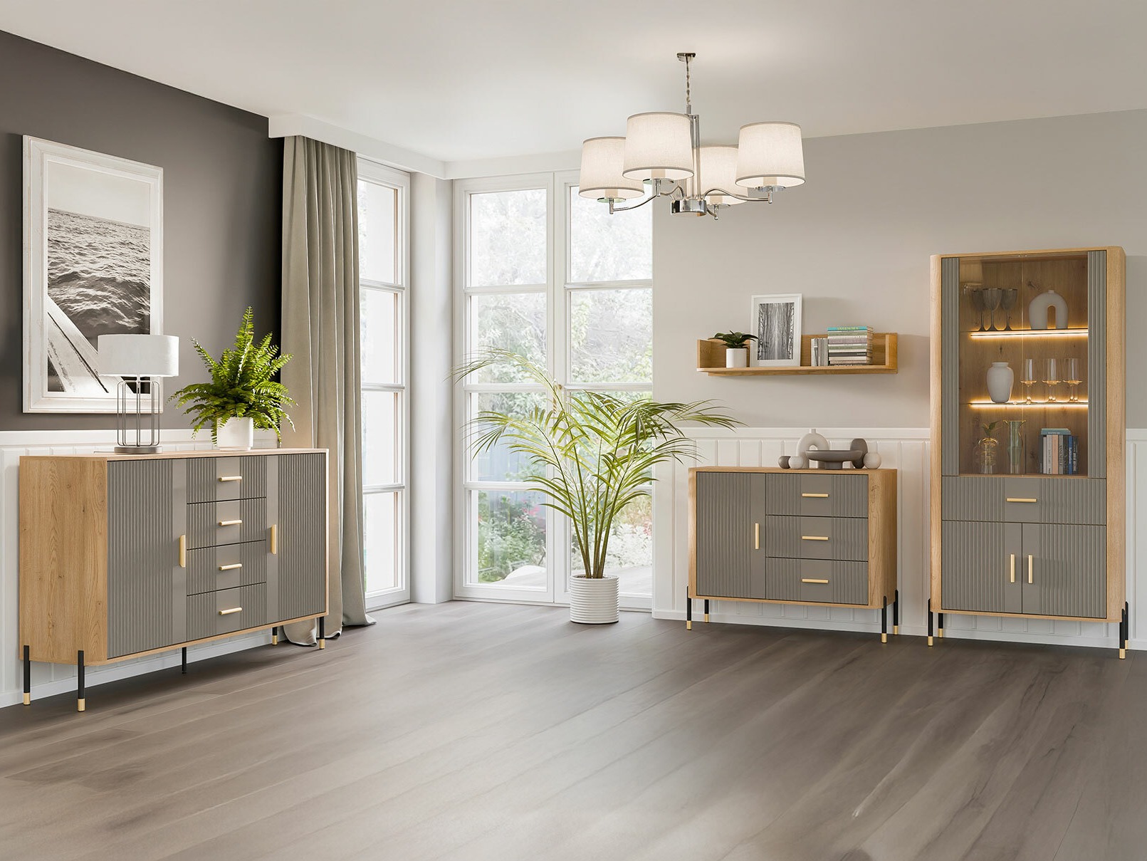 Kommóða Flosora 119 (Grár)