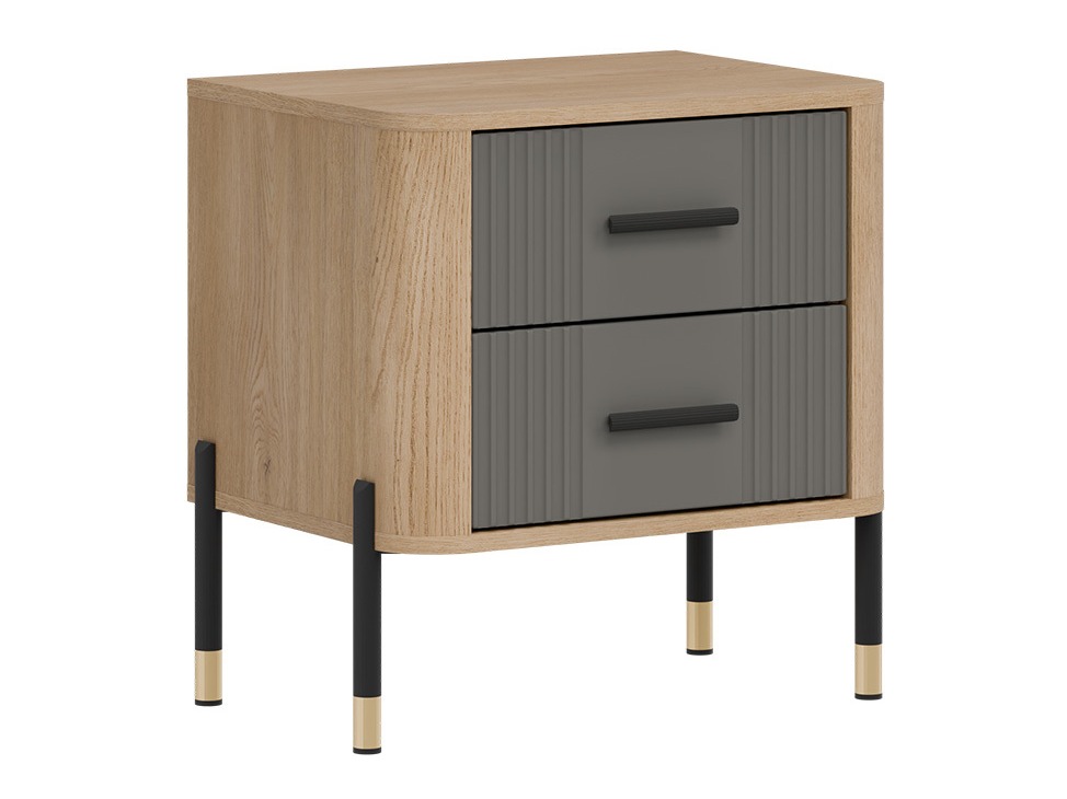 Náttborð Flosora 140 (Grár)