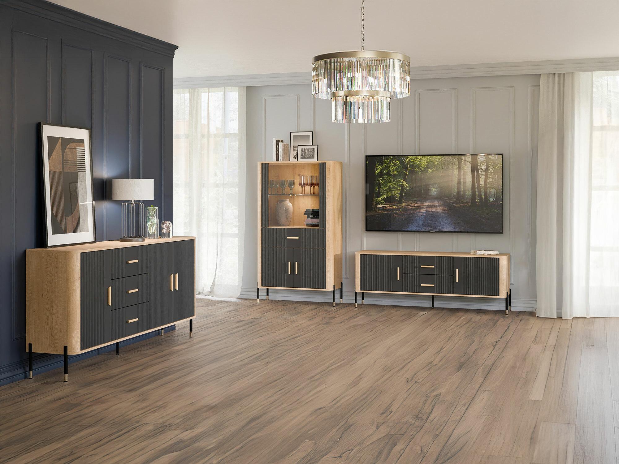 Stofusett Flosora 147 (Antrasít)