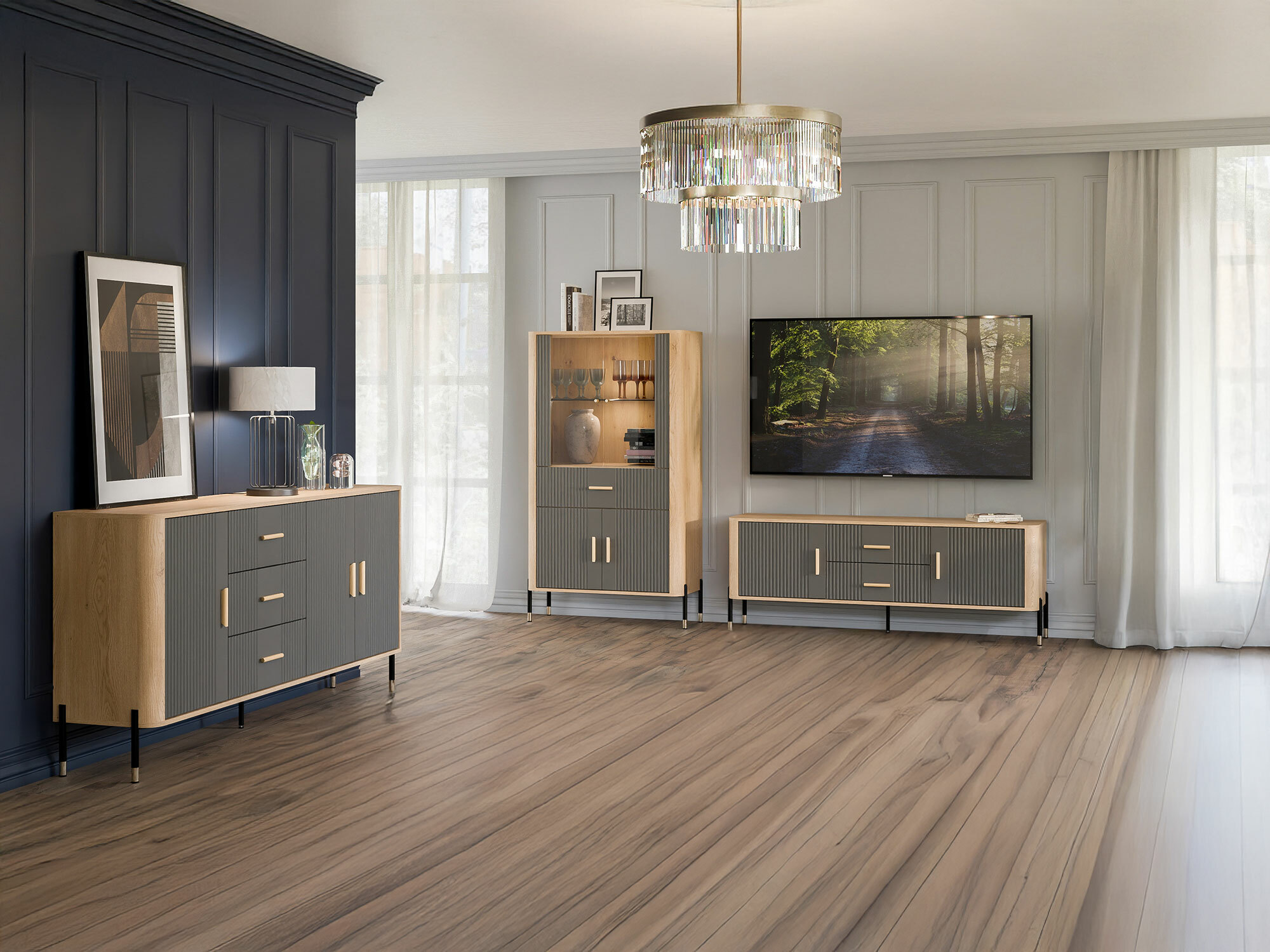 Stofusett Flosora 147 (Grár)