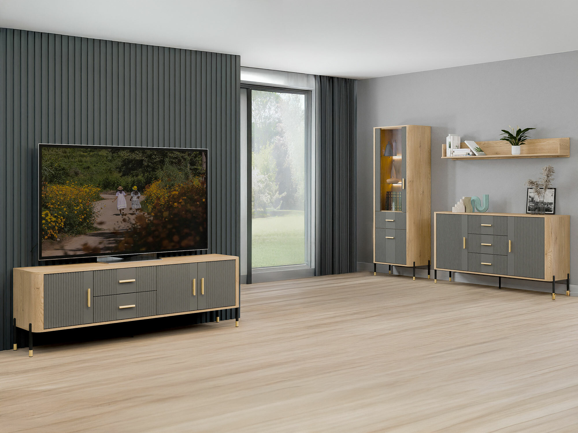 Stofusett Flosora 148 (Grár)