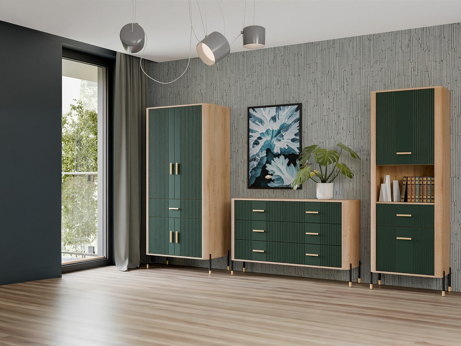 Stofusett Flosora 149 (Grænn)