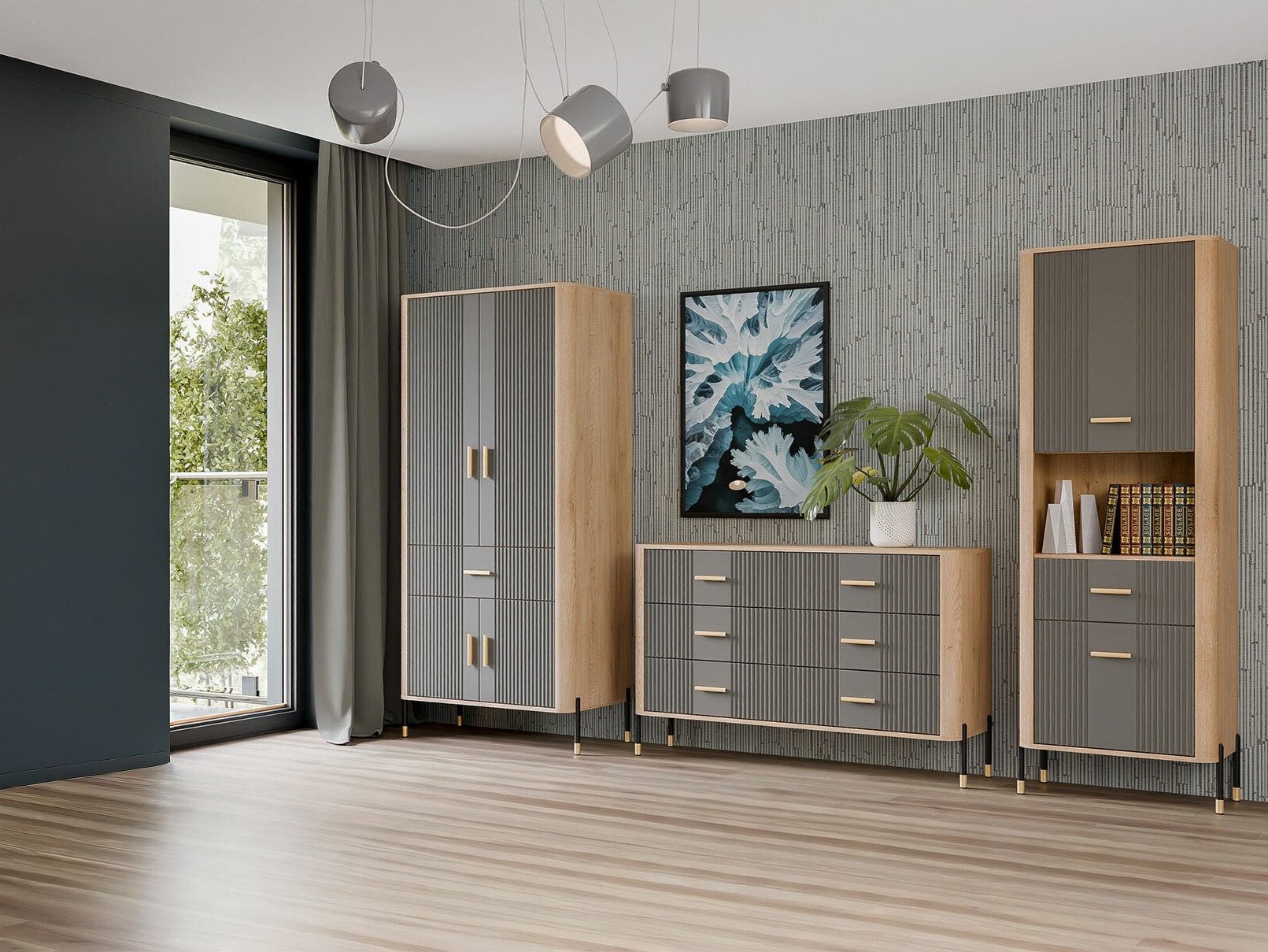 Stofusett Flosora 149 (Grár)