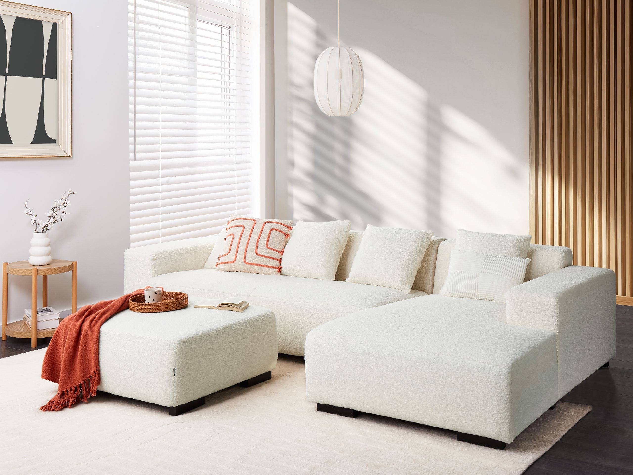 Bólstrað húsganasett Berwyn 2847 (Ecru hvítur)