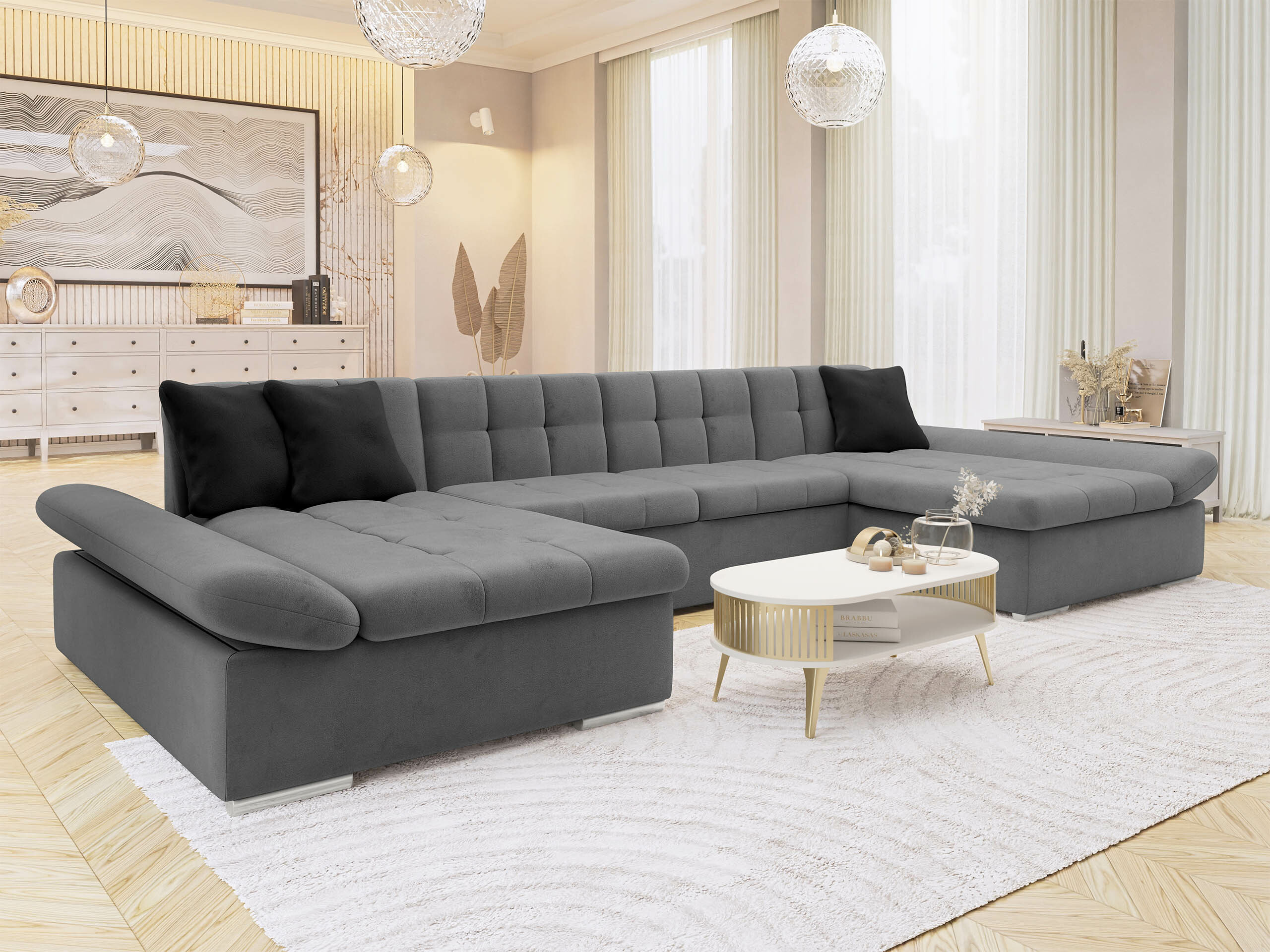 Horn­sófi Comfivo Ficus (Magic Velvet 2217 + Magic Velvet 2219)