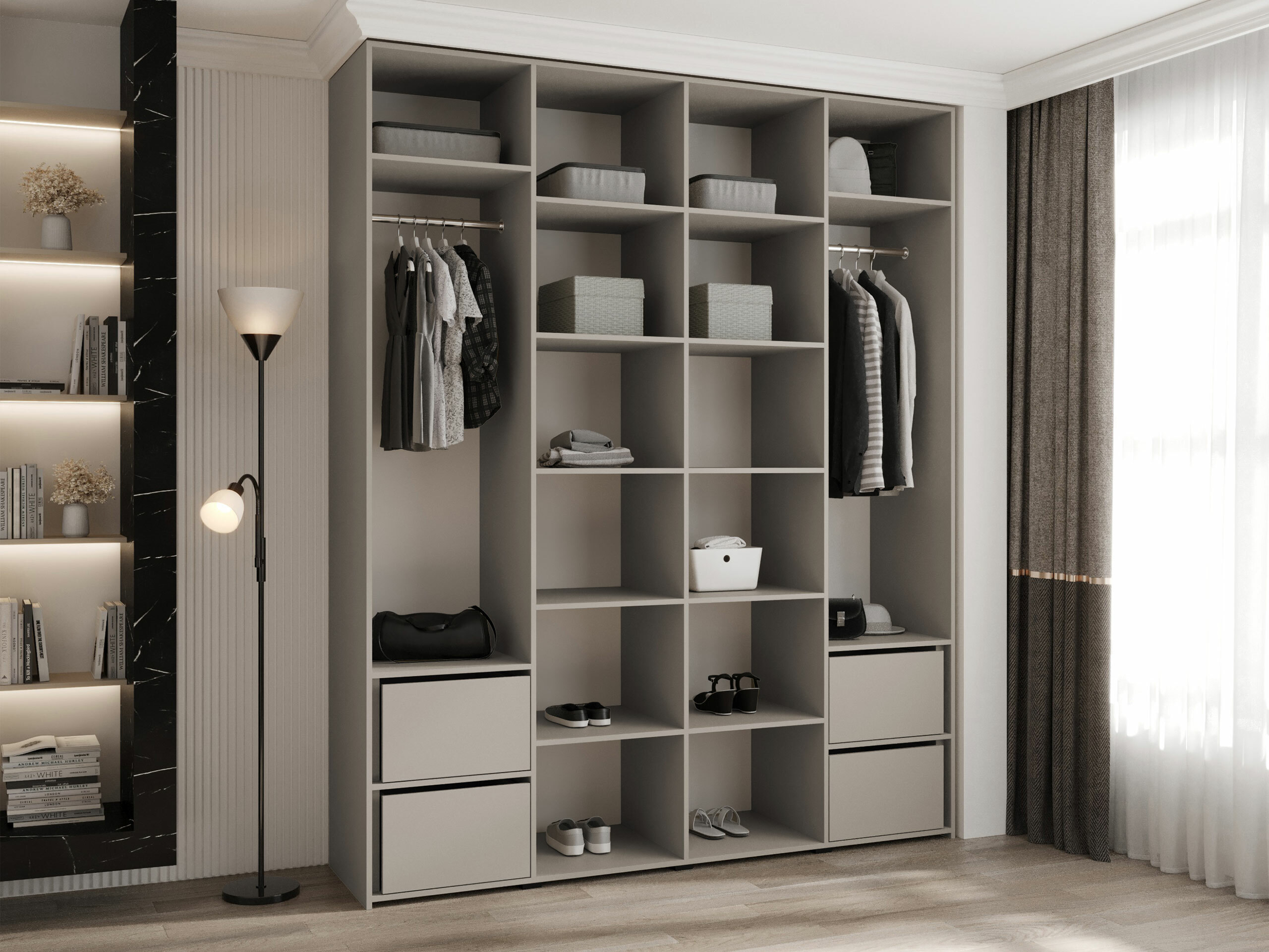 Fataskápur Hartford 554 (Hvítur)