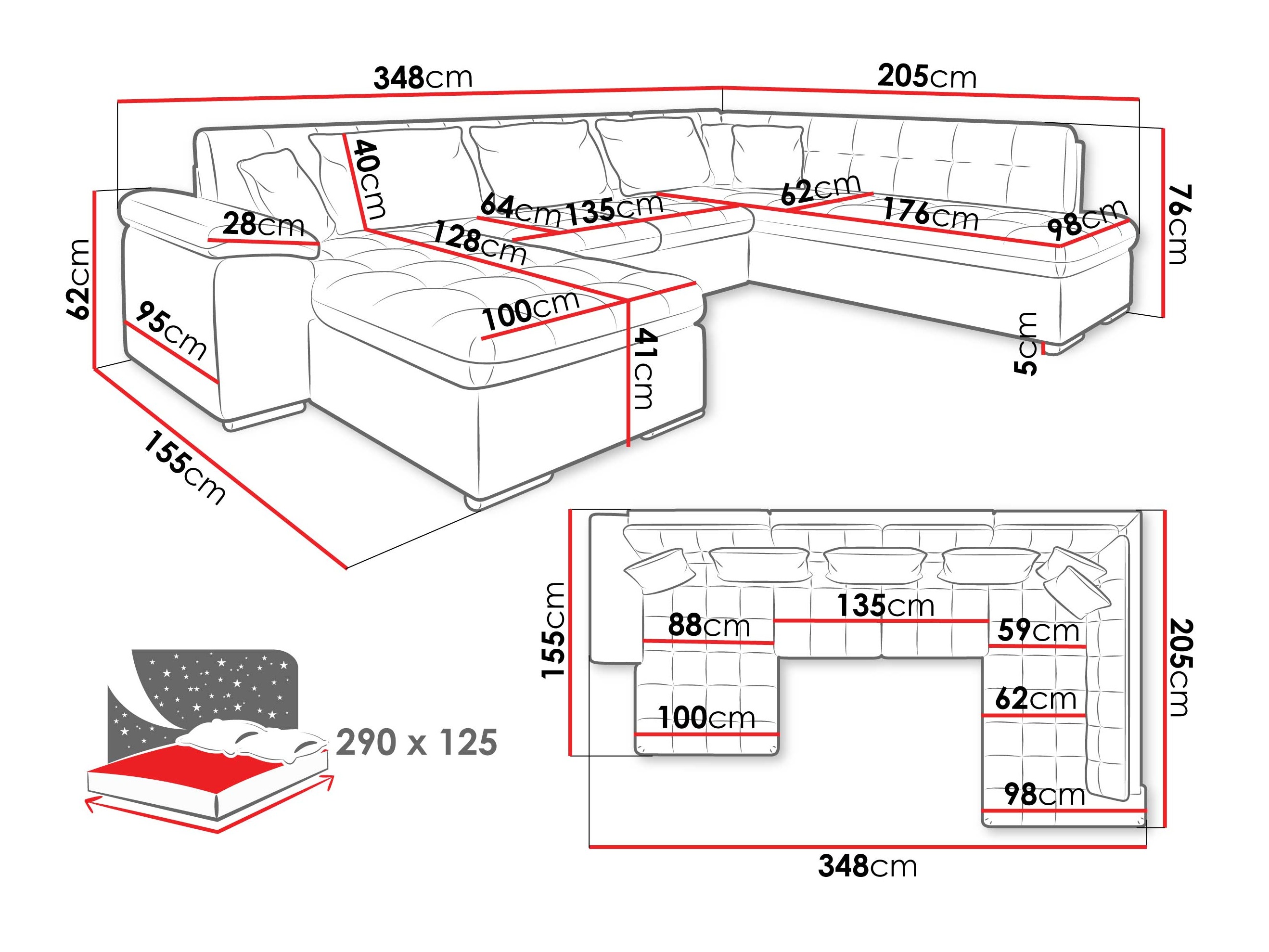 Horn­sófi Comfivo Gemma V (Maya 09 + Corbett 78)