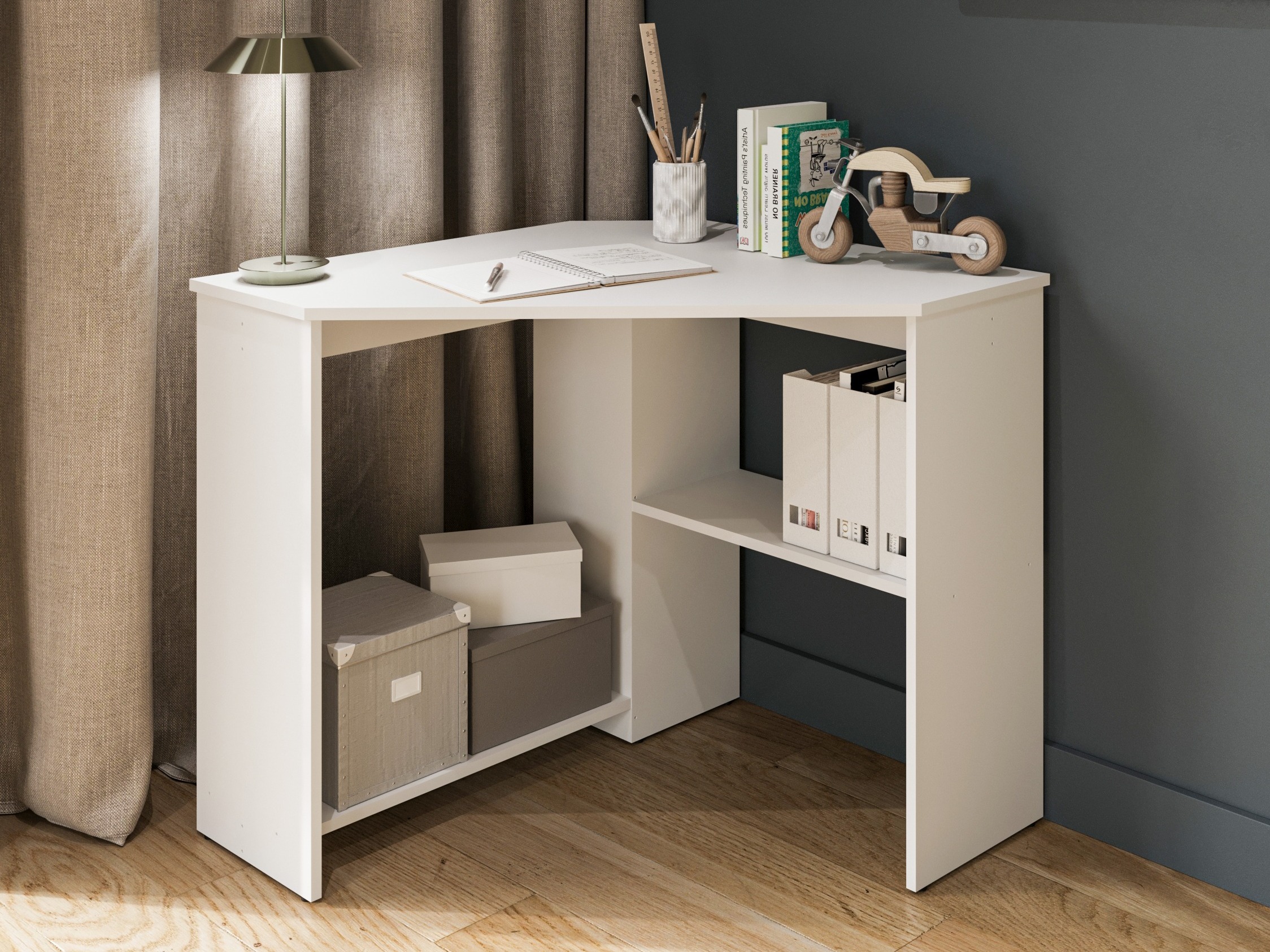 Hornskrifborð Austin 302 (Hvítur)