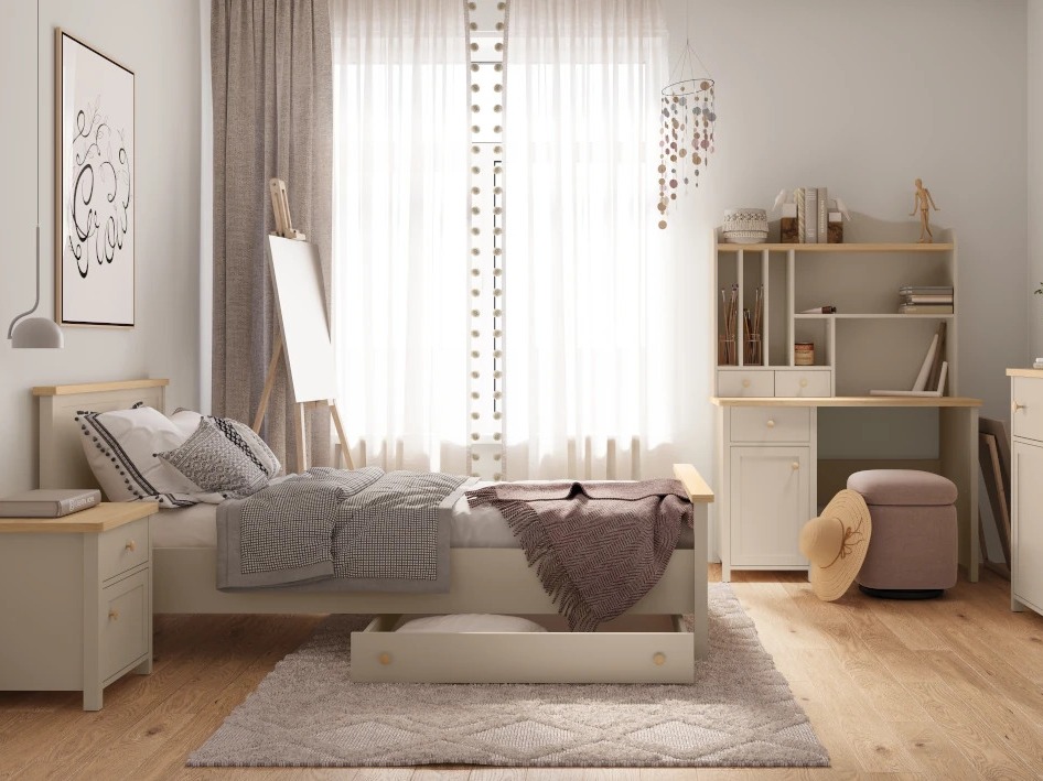 Bókahilla Romelbo 136 (Beige + Eik)
