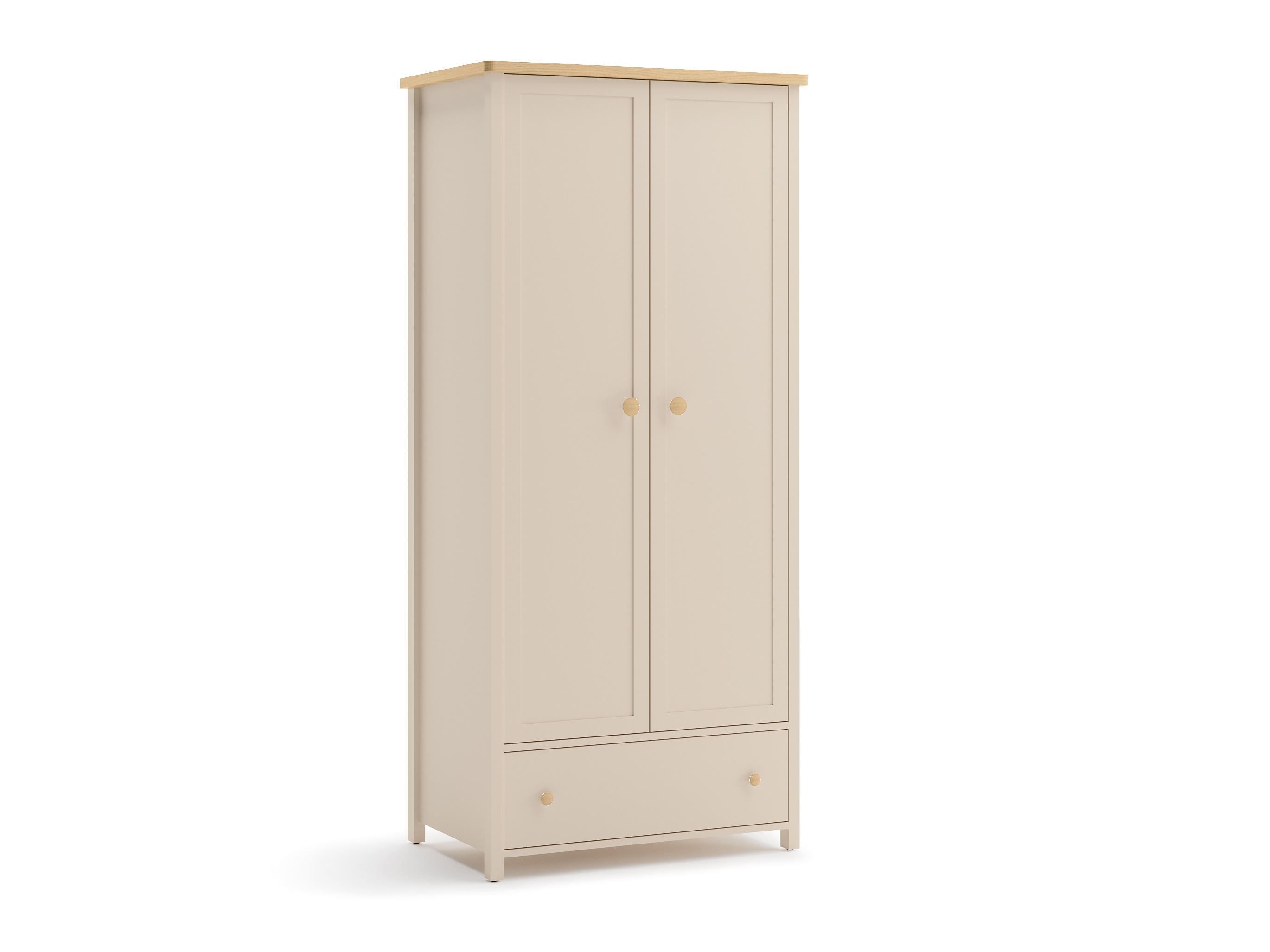 Fataskápur Romelbo 145 (Beige + Eik)