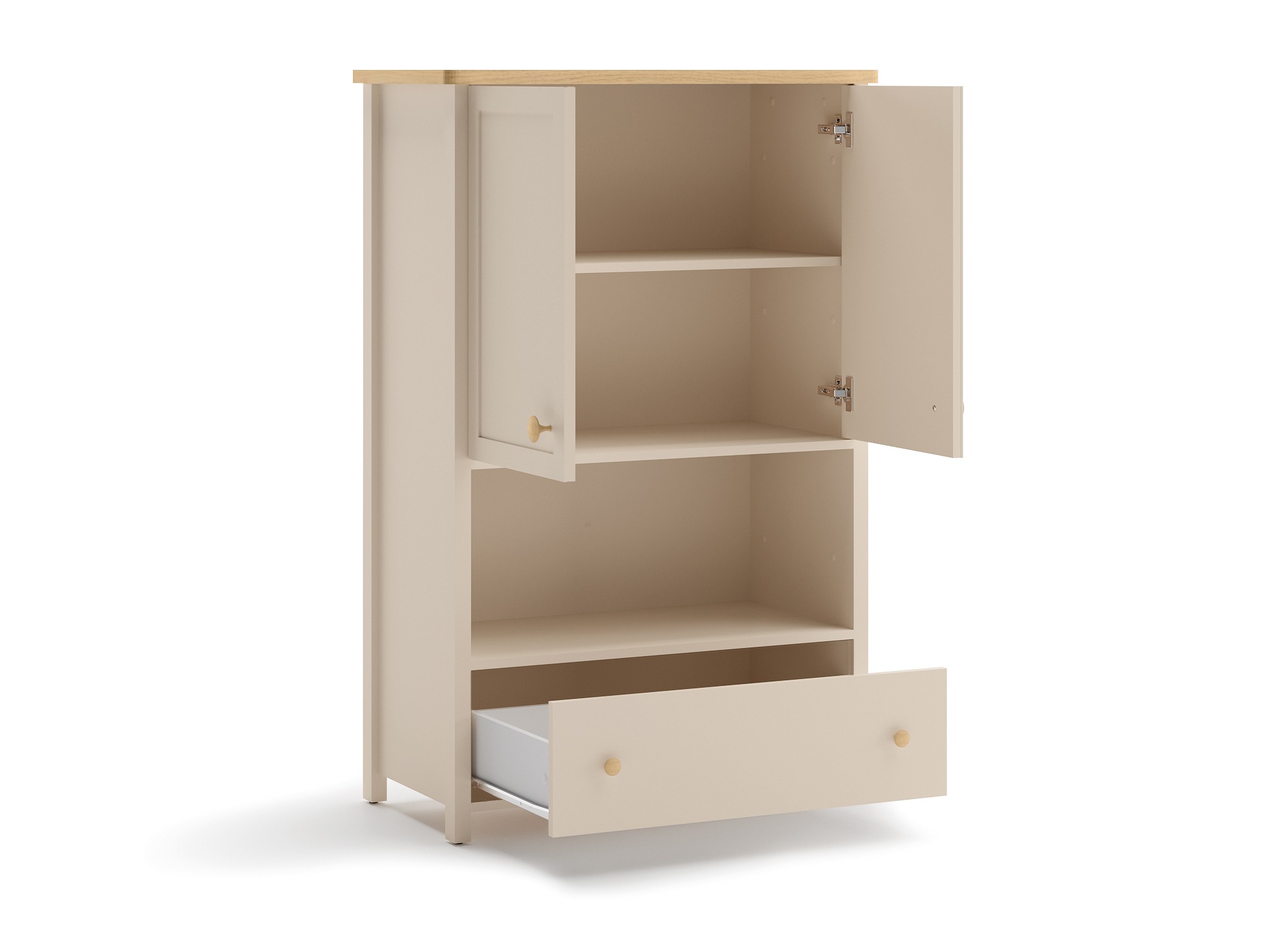 Kommóða Romelbo 144 (Beige + Eik)