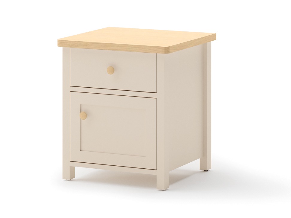 Náttborð Romelbo 138 (Beige + Eik)