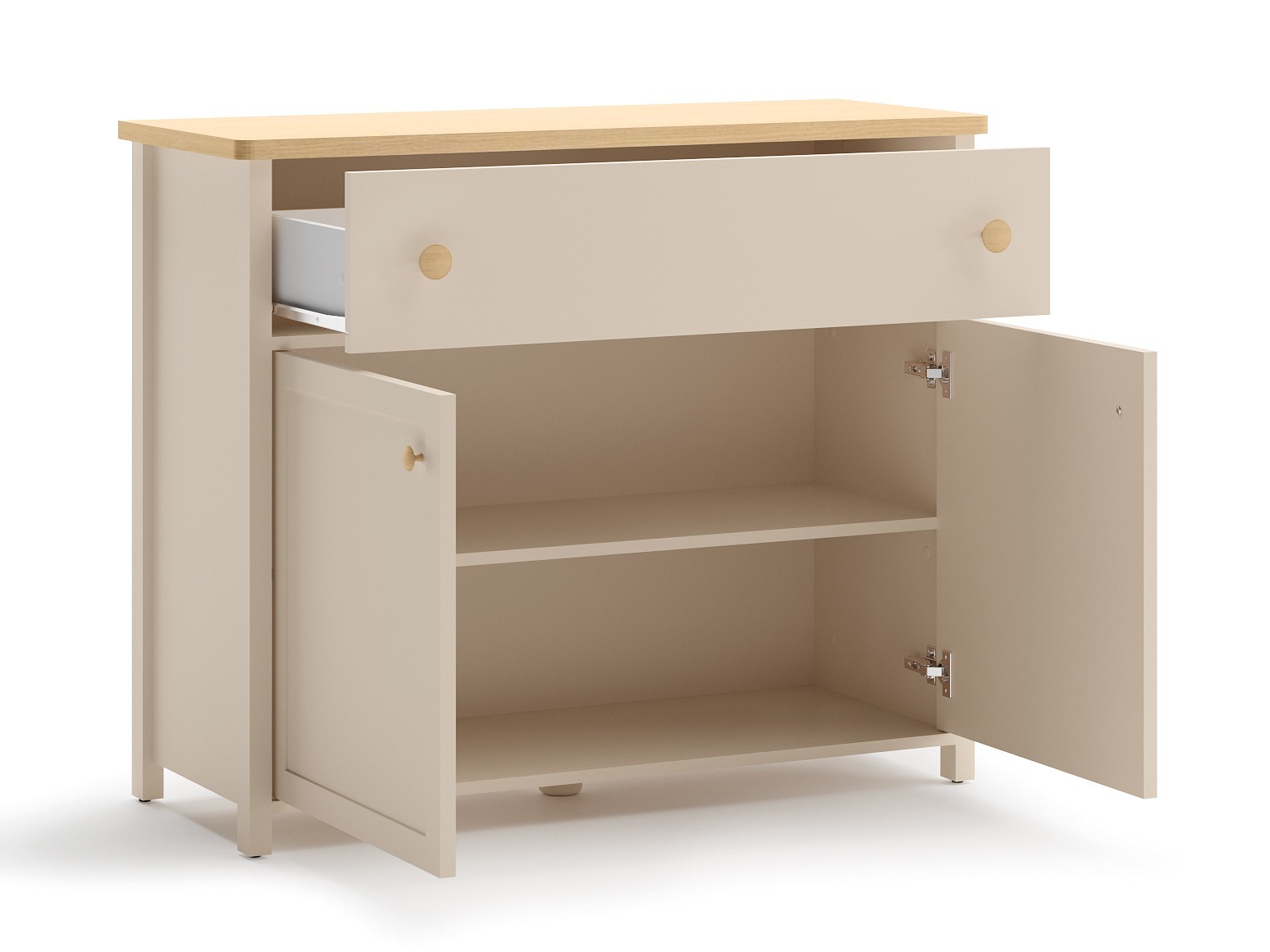Kommóða Romelbo 150 (Beige + Eik)