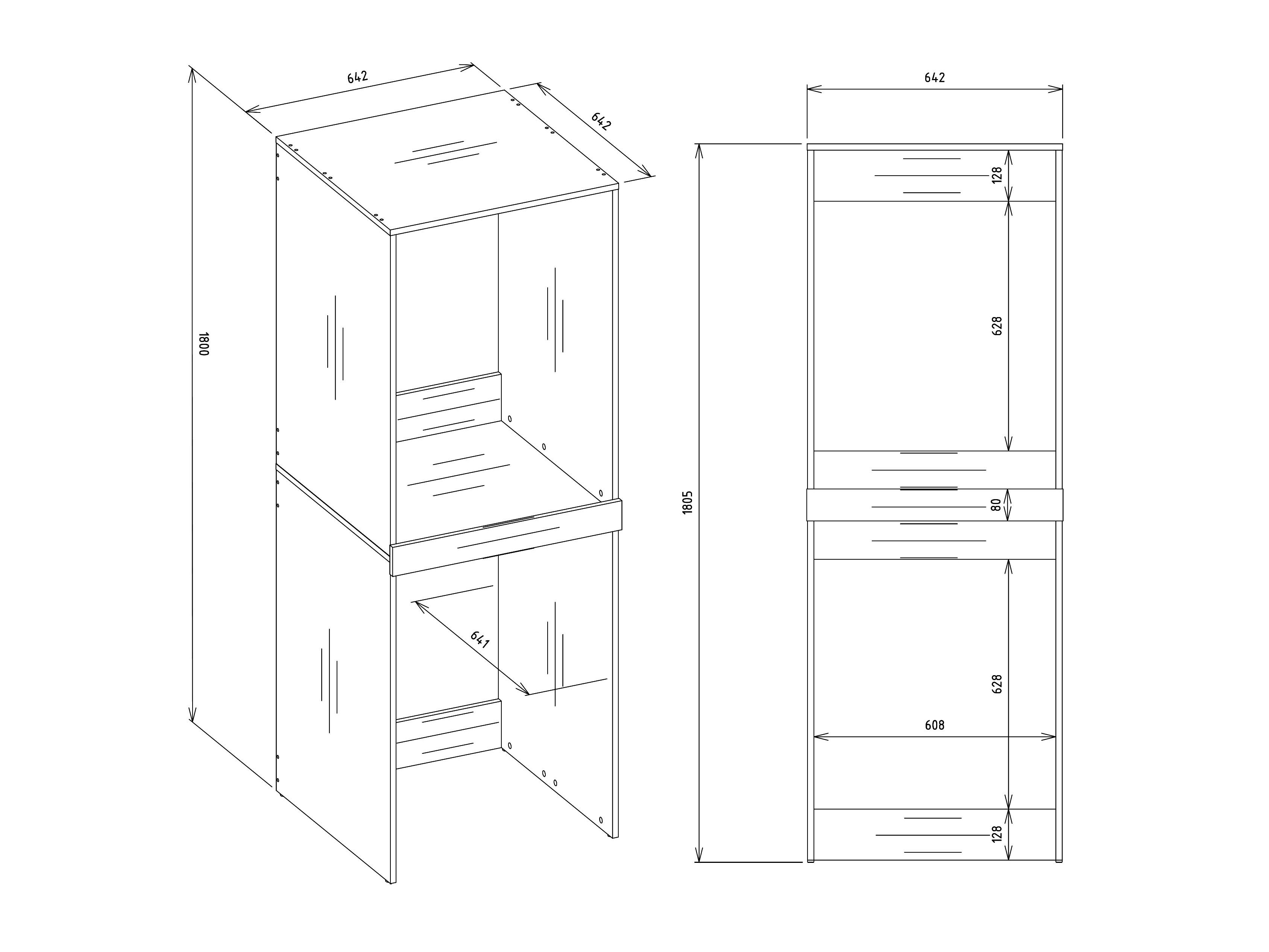 Baðherbergishilla Balelbo 108 (Hvítur)