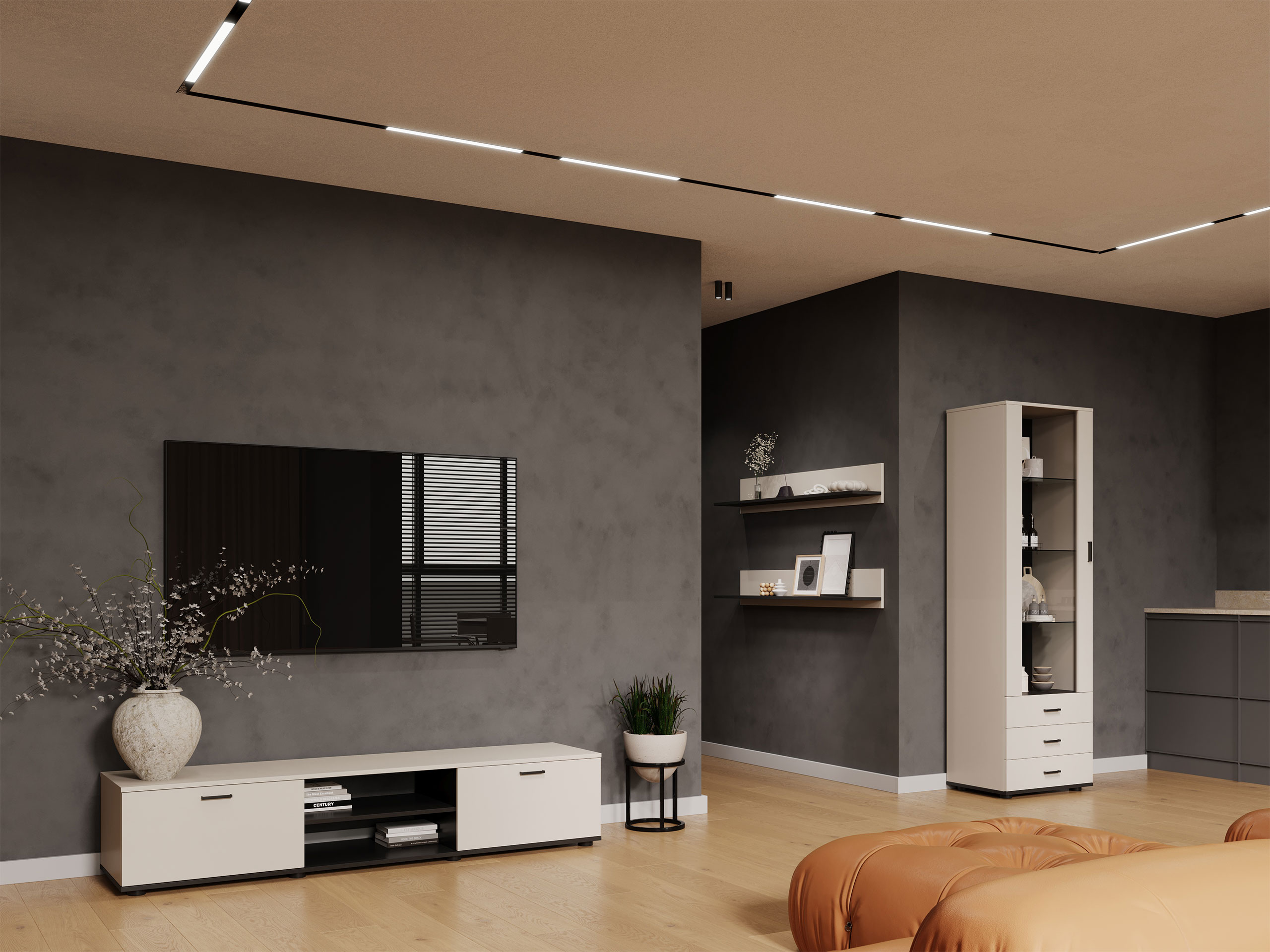 Stofusett Tornola 107 (Kasmír + Svartur)