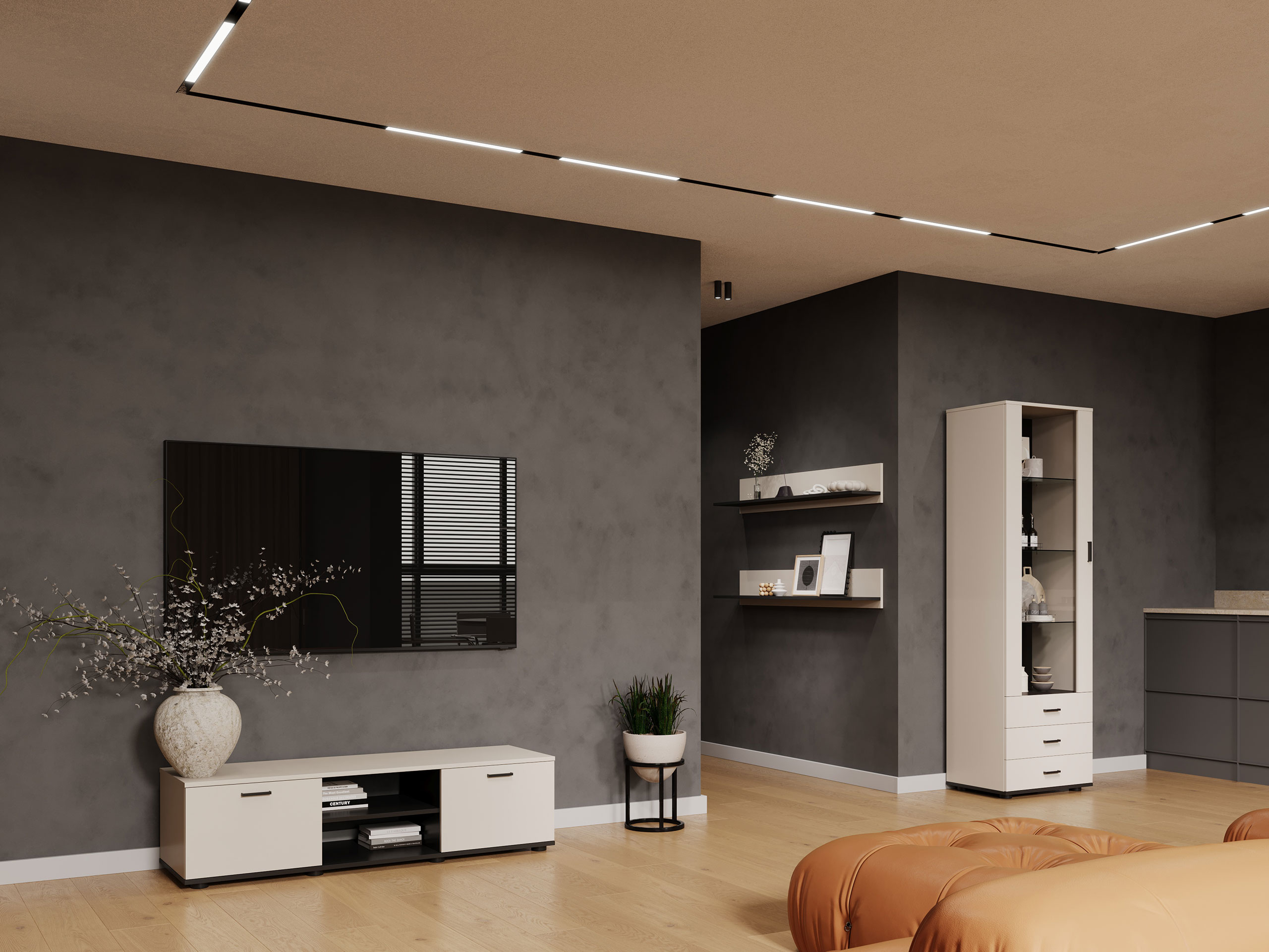 Stofusett Tornola 110 (Kasmír + Svartur)
