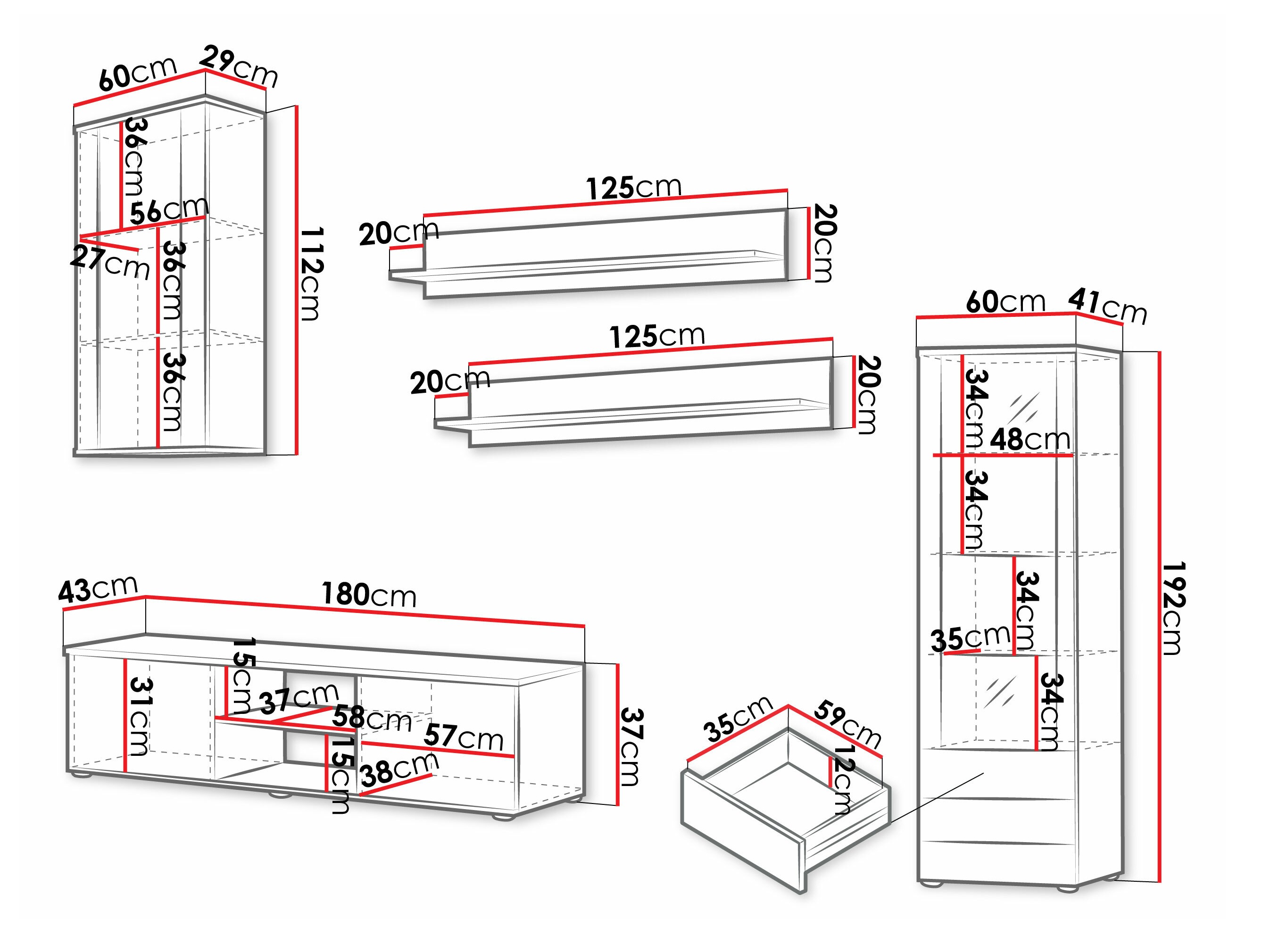 Stofusett Tornola 114 (Svartur + Svart háglans)