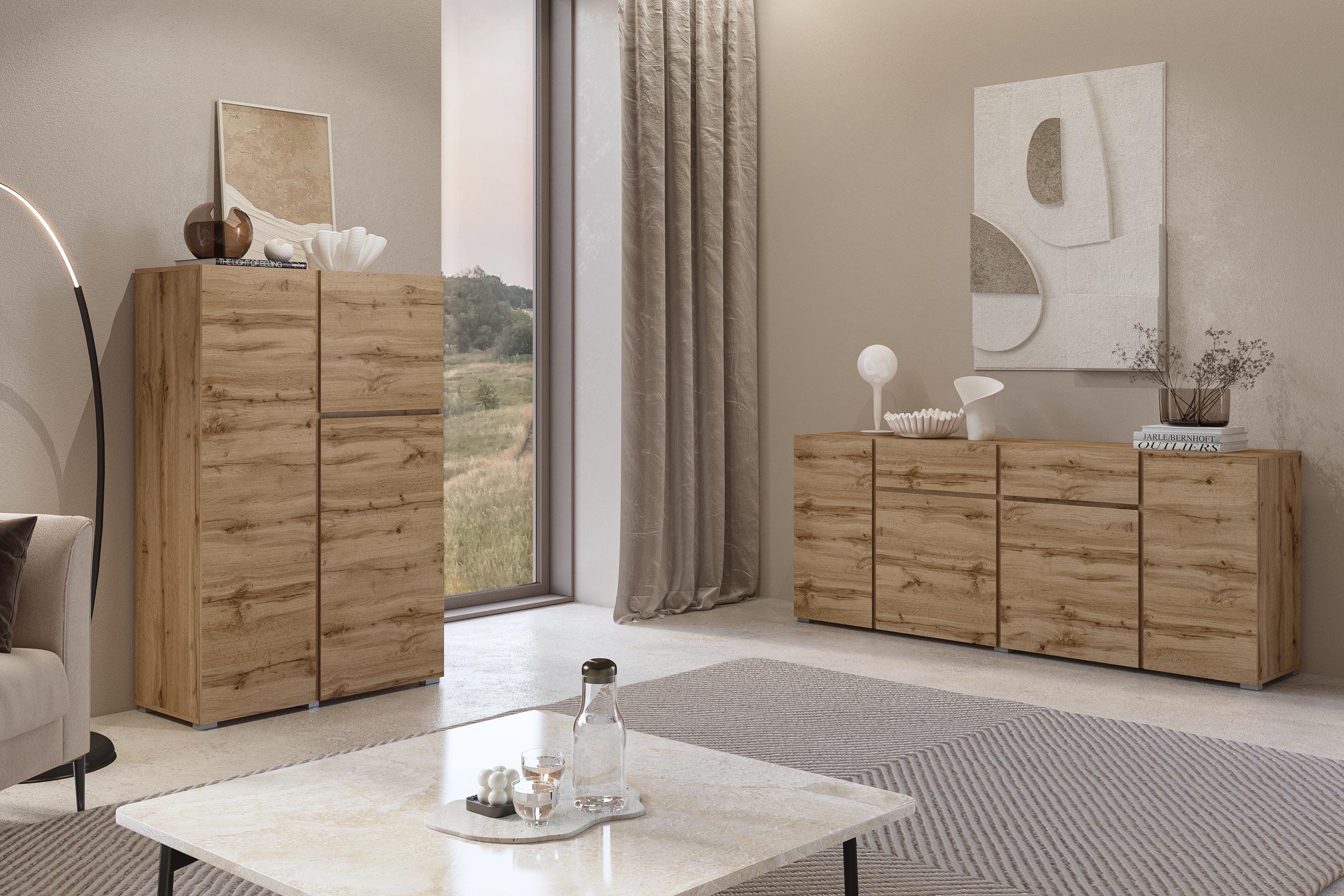 Kommóða Elbleve 103 (Wotan-eik)