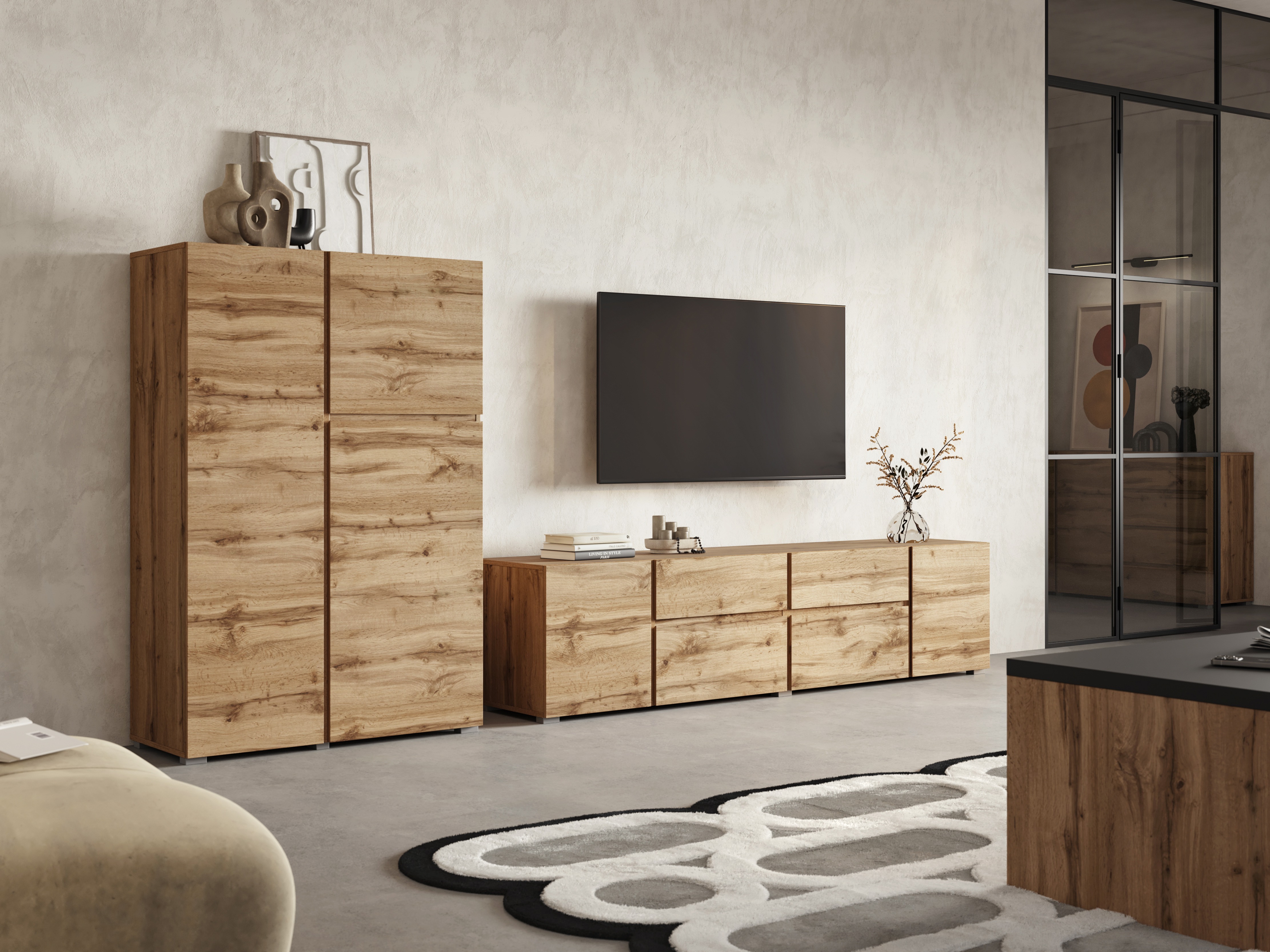 Stofusett Elbleve 104 (Wotan-eik)