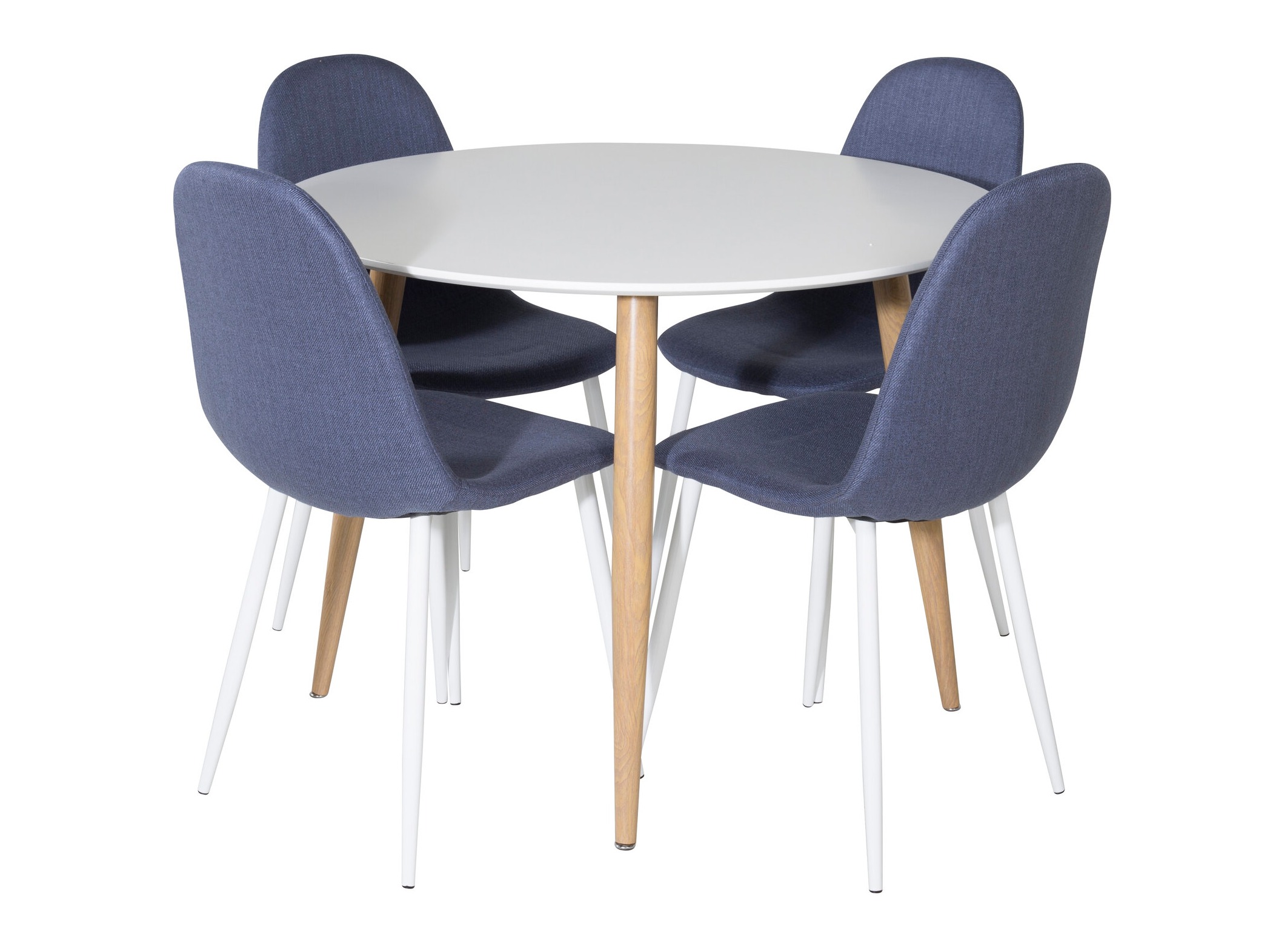 Borðstofusett Dallas 291 (Blár + Hvítur)