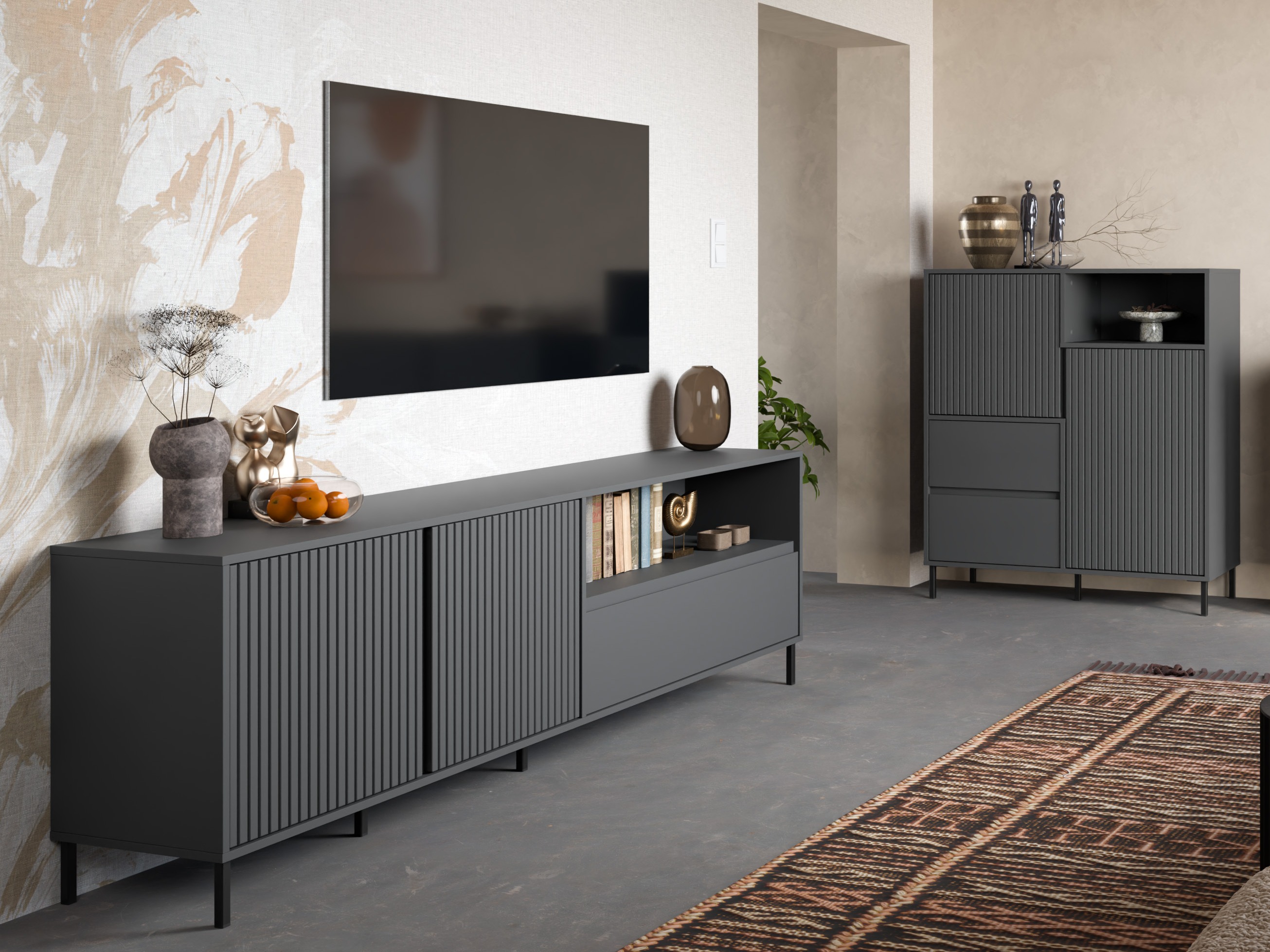 Stofusett Ruvrevi 105 (Antrasít)