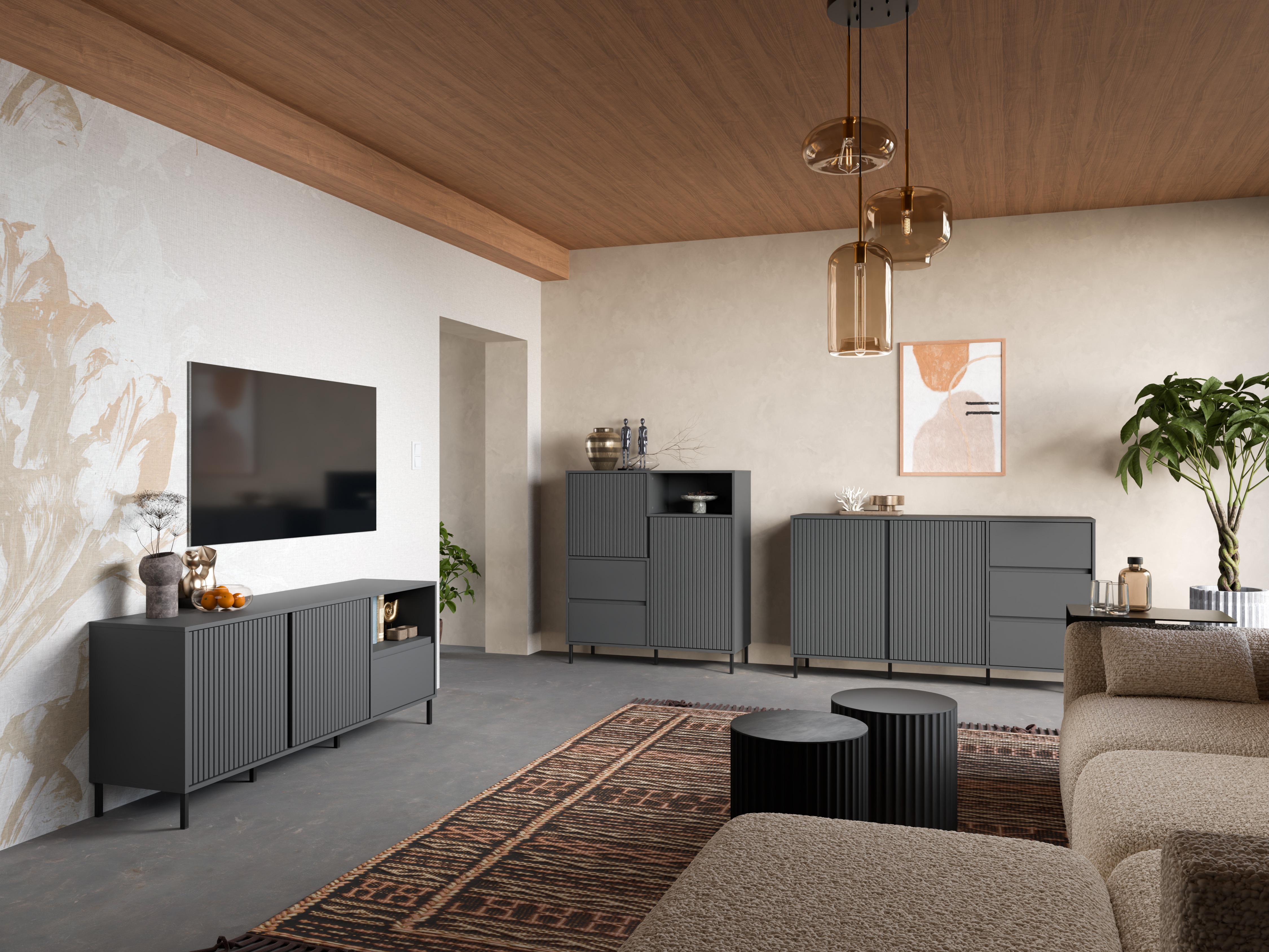 Stofusett Ruvrevi 106 (Antrasít)