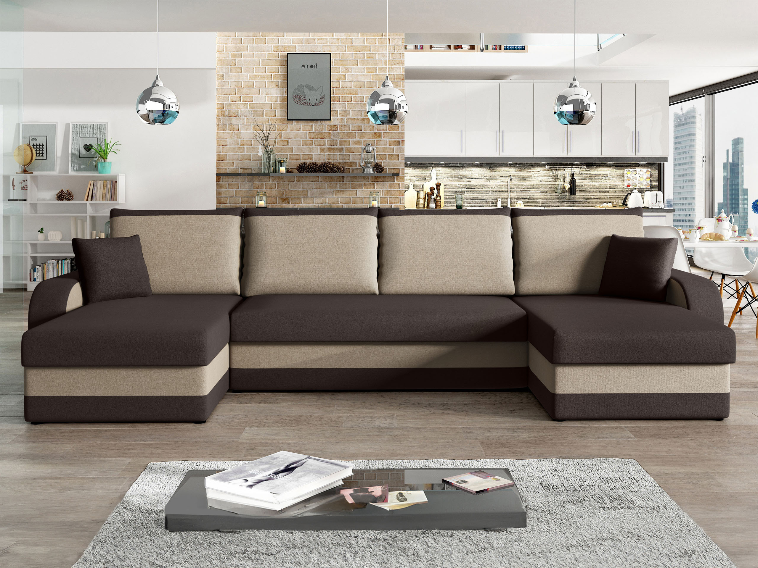 Horn­sófi Comfivo Melissa IV (Alova 68 + Alova 07)