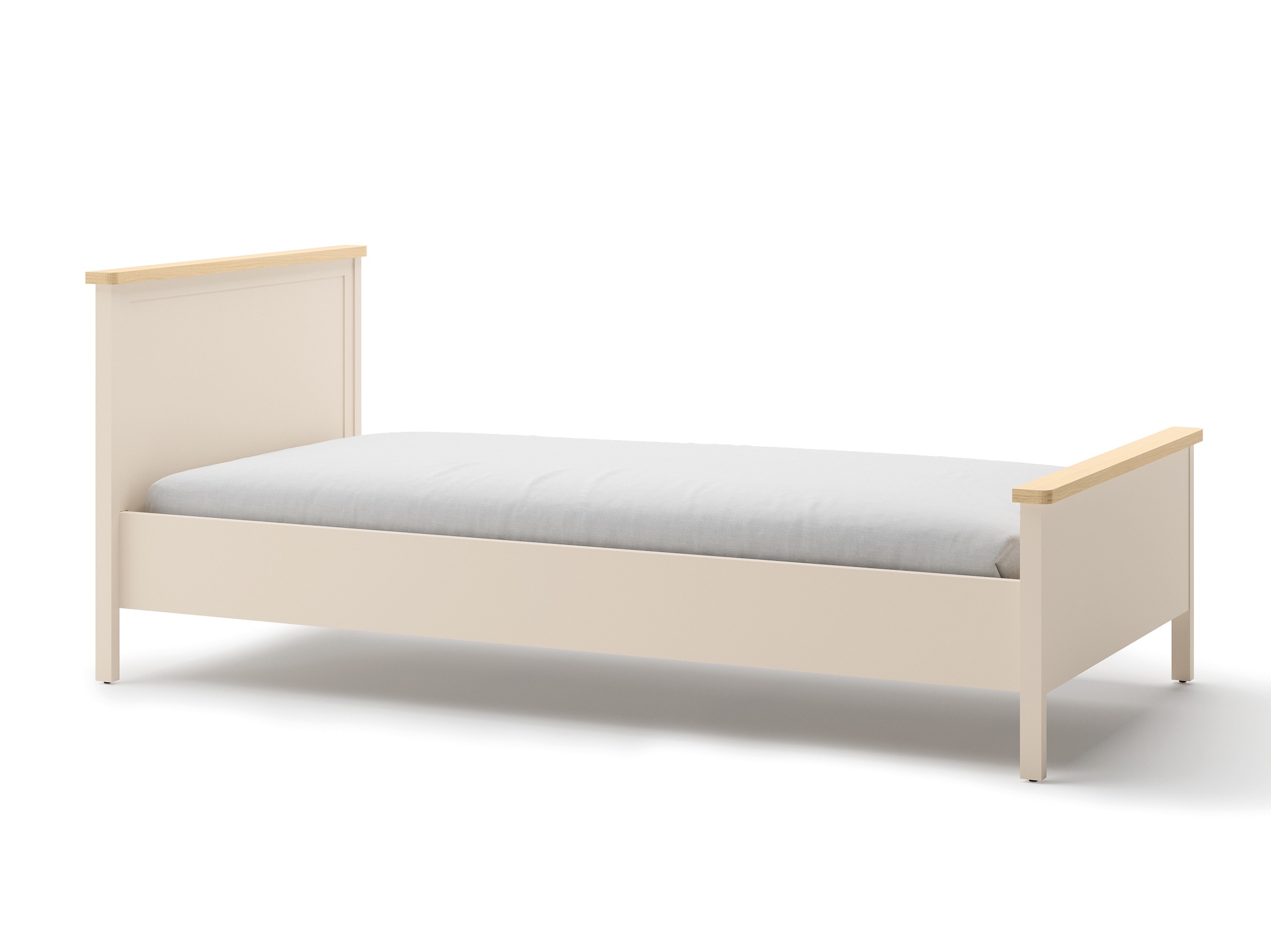 Rúm Romelbo 148 (Beige + Eik)