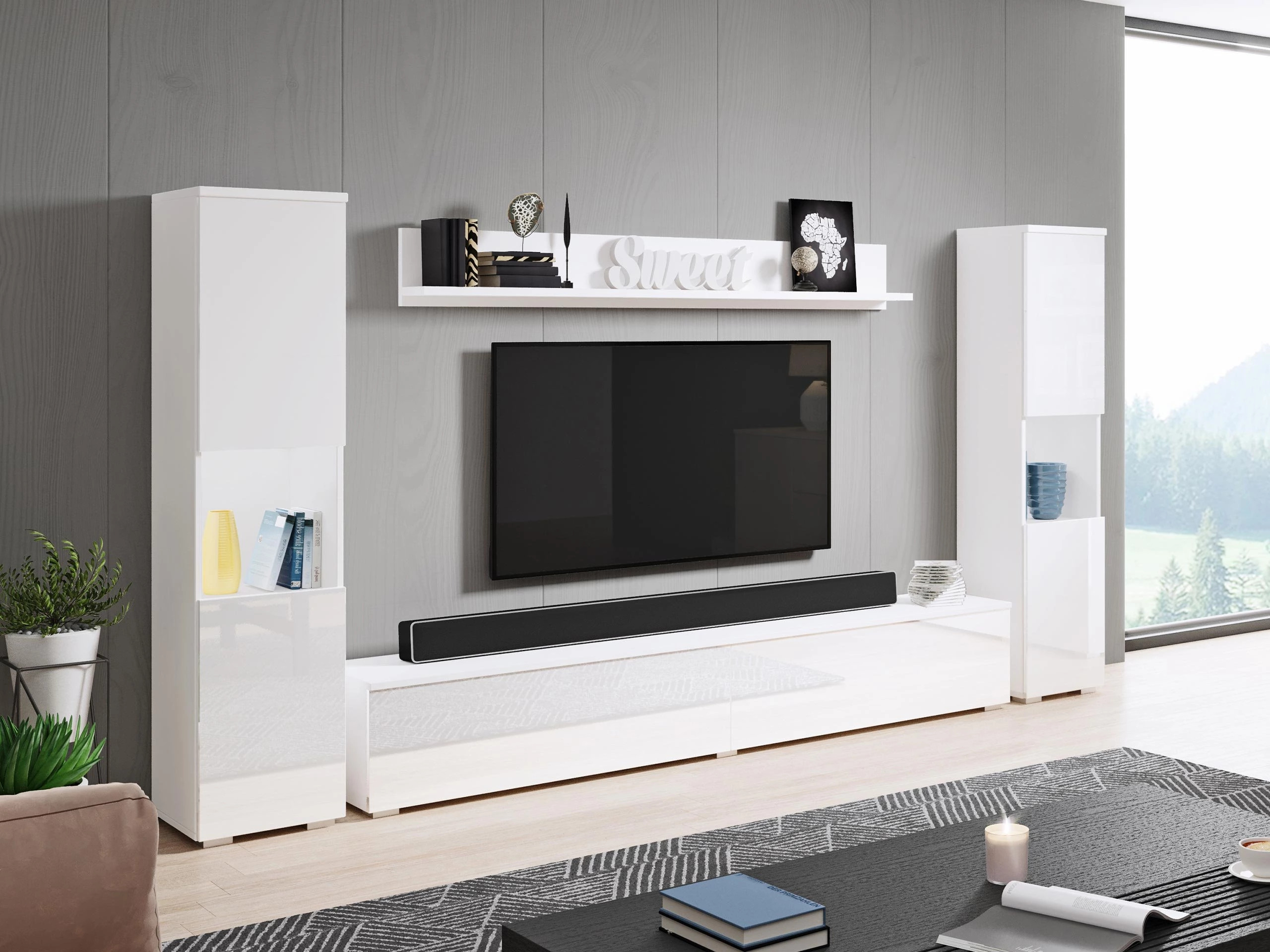 Stofusett Sarasota 131 (Hvítur + Hvítt háglans)