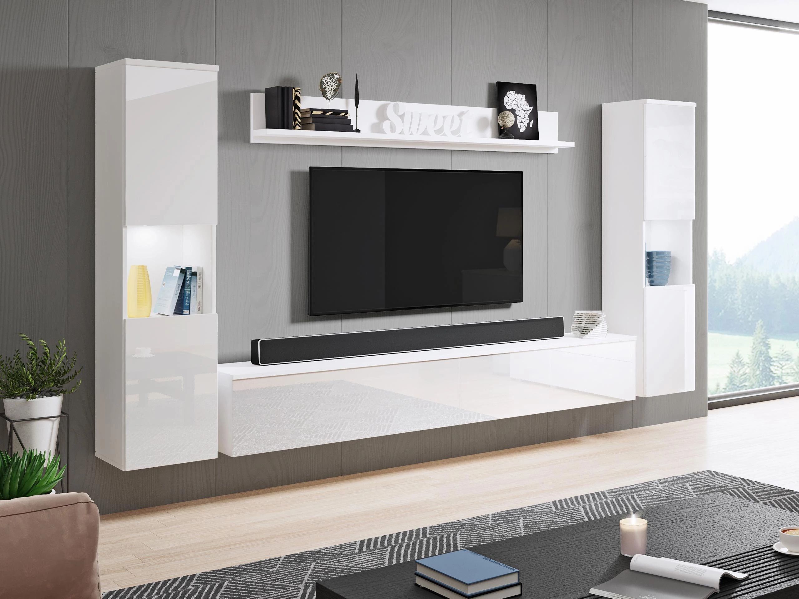 Stofusett Sarasota 131 (Hvítur + Hvítt háglans)