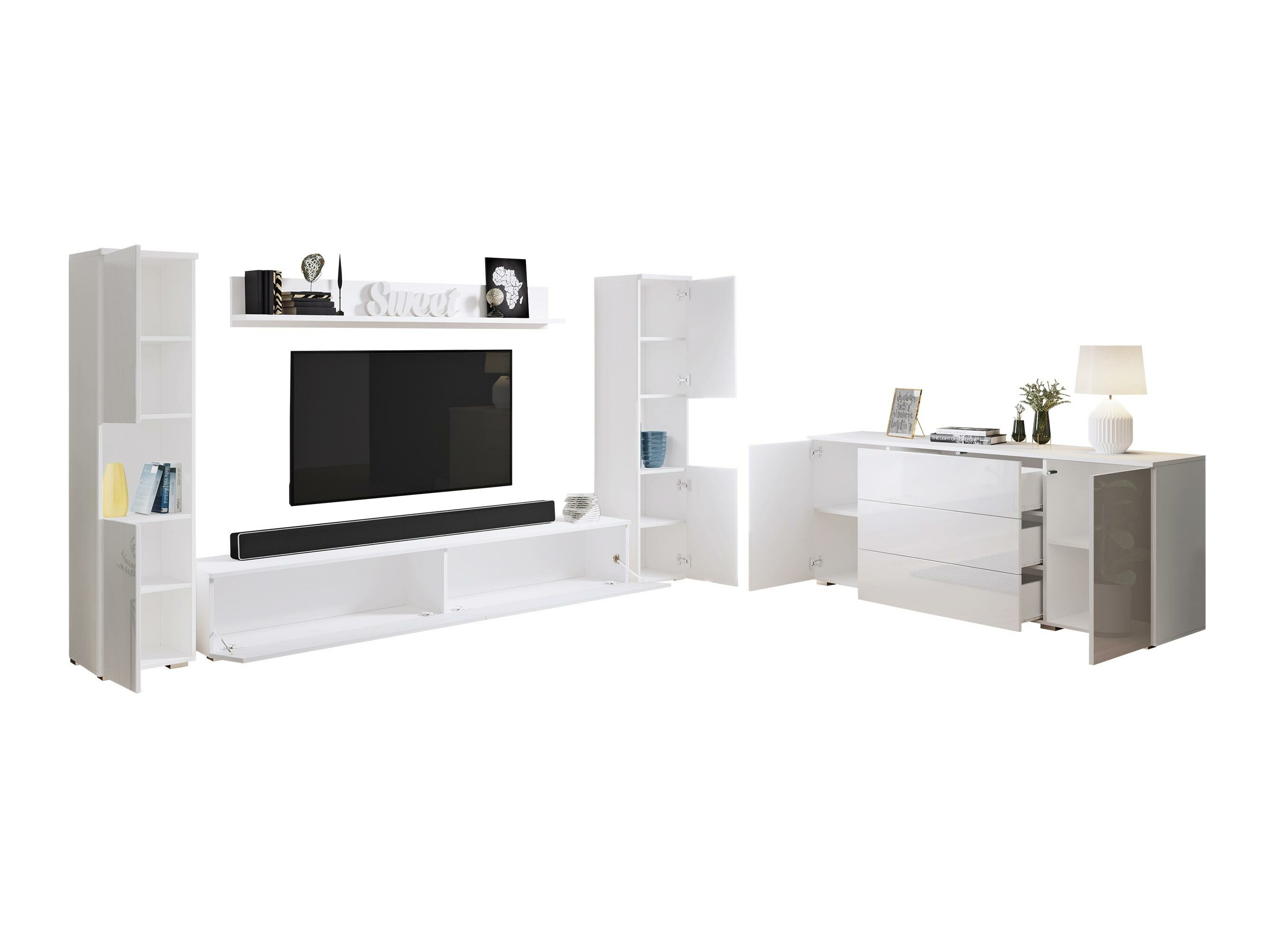 Stofusett Sarasota 133 (Hvítur + Hvítt háglans)